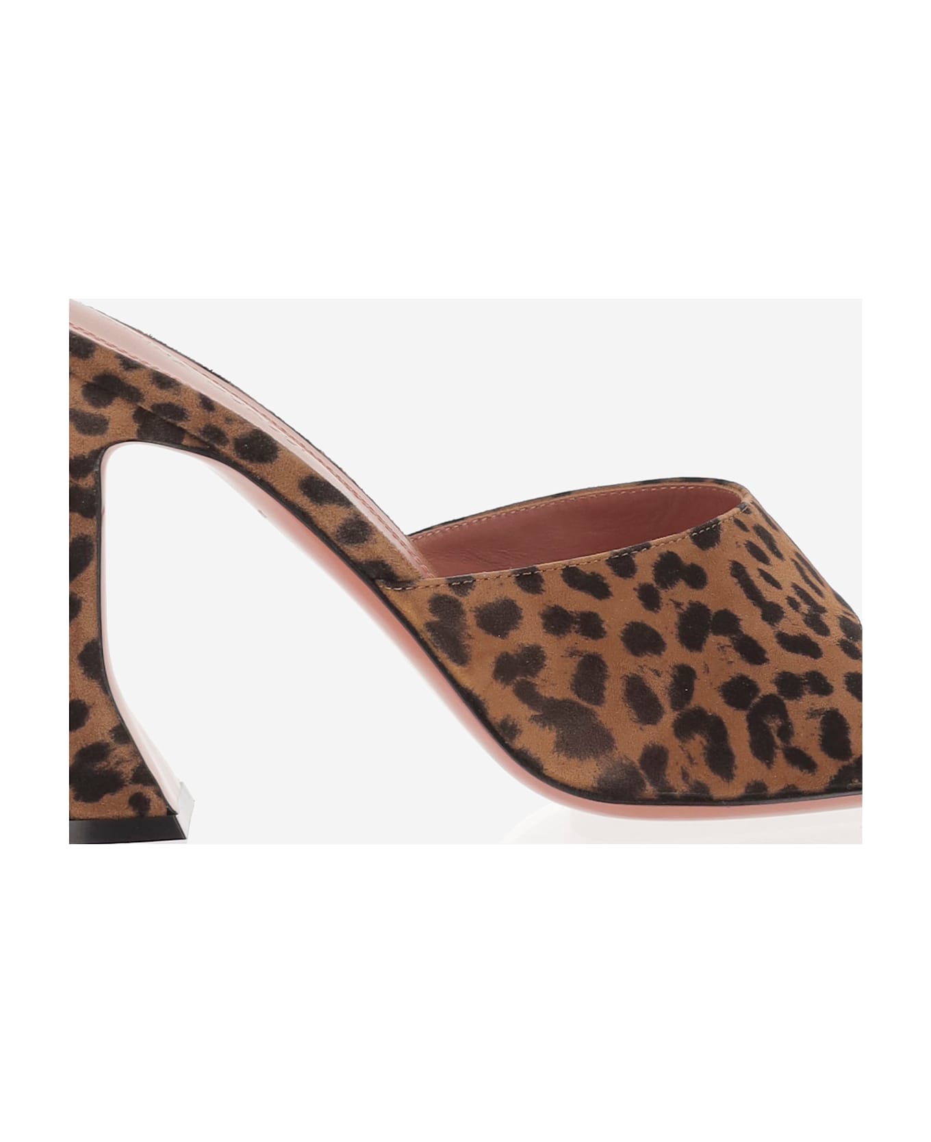 Amina Muaddi Lupita Leather Sandals - Brown