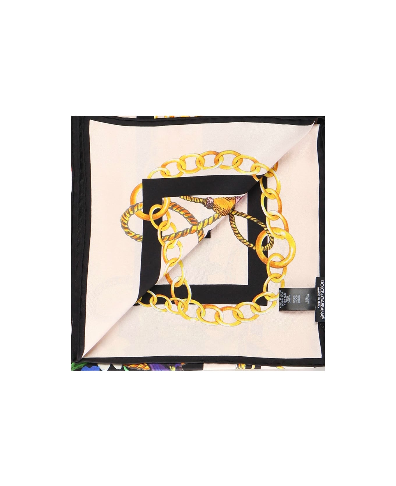 Dolce 
Gabbana Flower Print Silk Twill Scarf - MultiColour