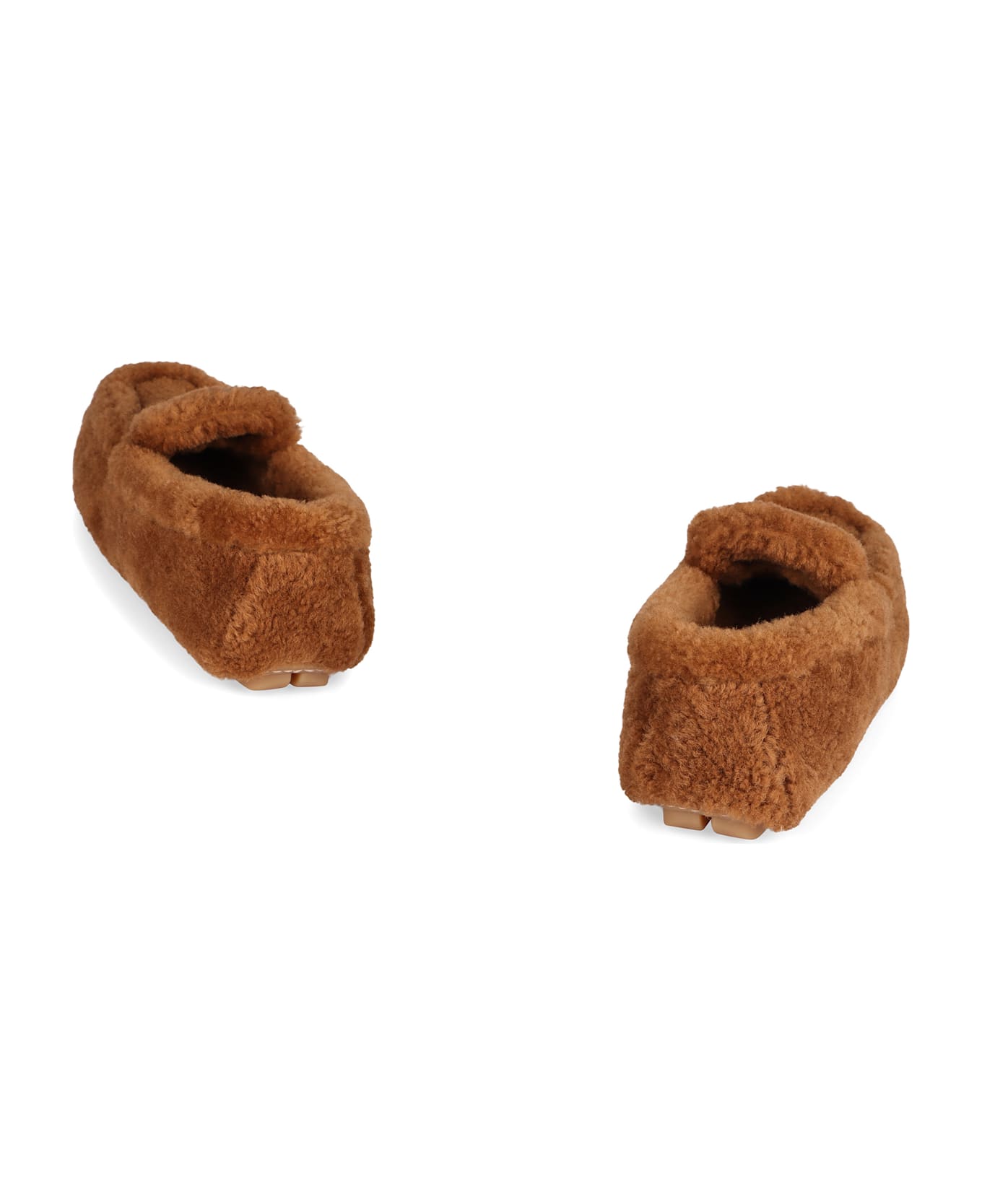 Prada Shearling Loafers - brown