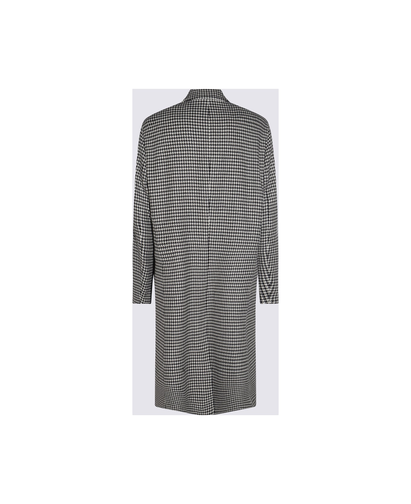 Lardini Grey Wool Coat - PIED DE POULE