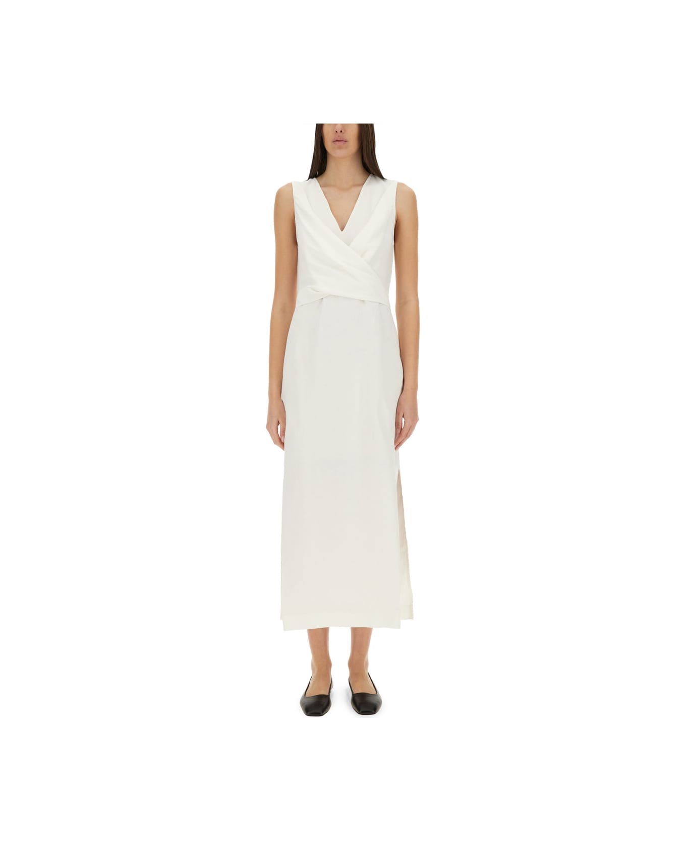 Brunello Cucinelli "wrap-effect" Dress - WHITE