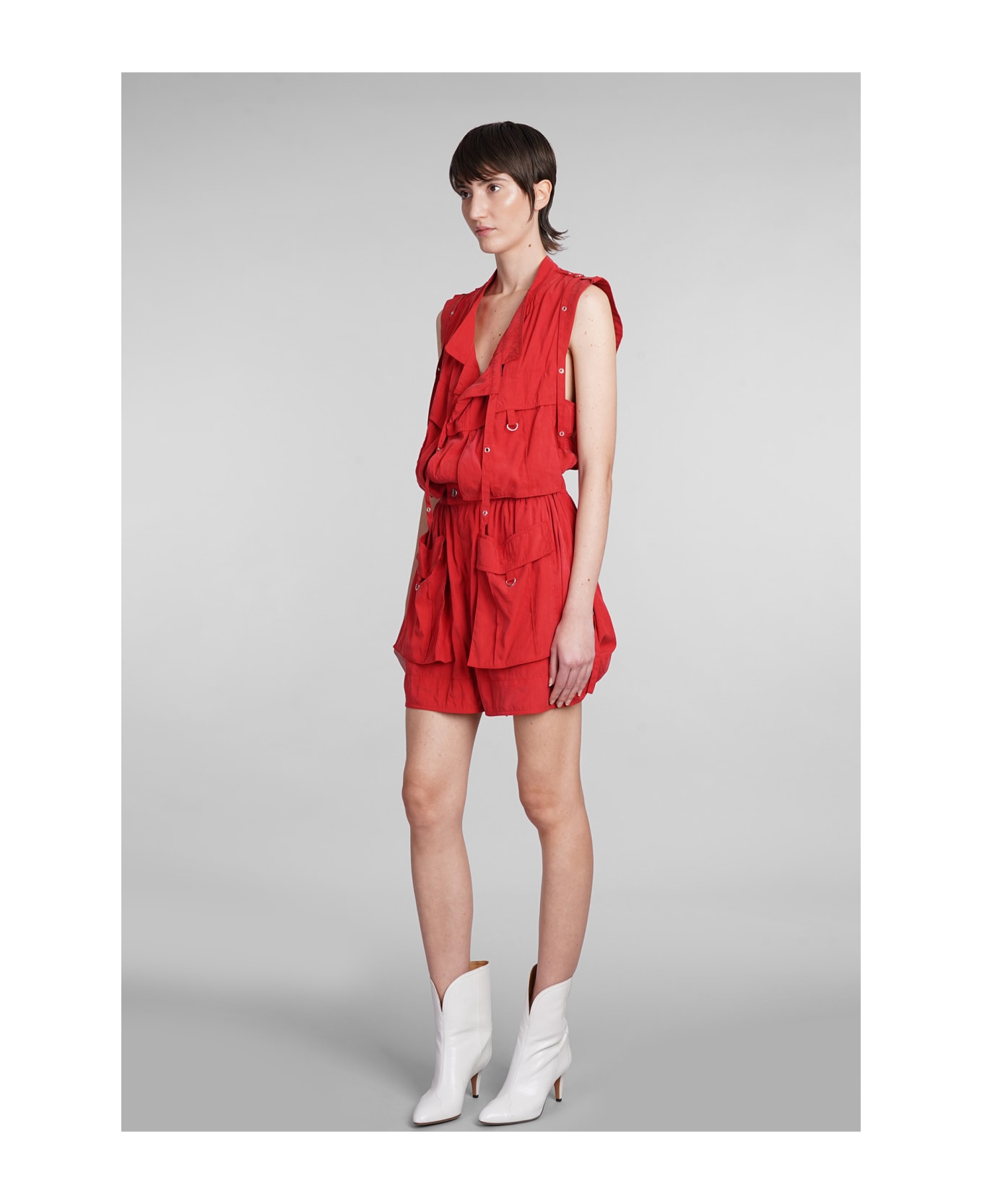Isabel Marant Hanelor Suit In Red Wool And Polyester - red