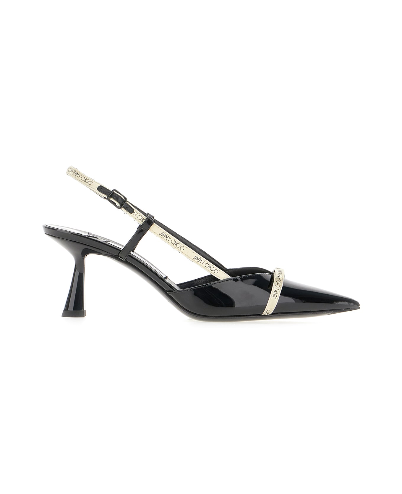 Jimmy Choo Black Leather Camila Pumps - BLACK BUTTERMILK BLACK