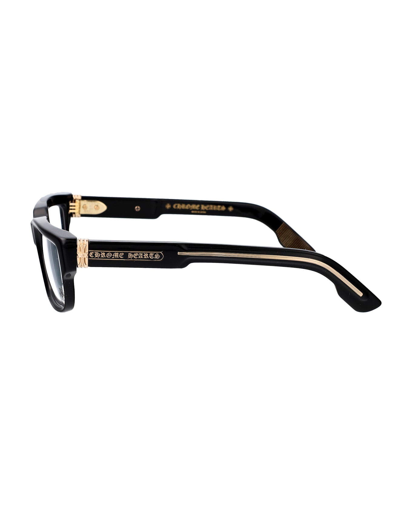 Chrome Hearts 2 Thick Glasses - Black-18KGP