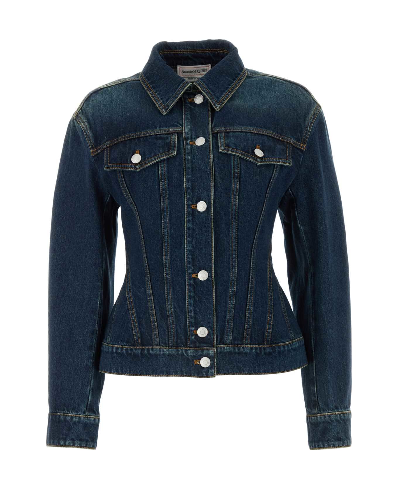 ジャケット alexander mcqueen FW24 Denim jacket (794137QMACS 4297) Alexander McQueen Denim Jacket | italist