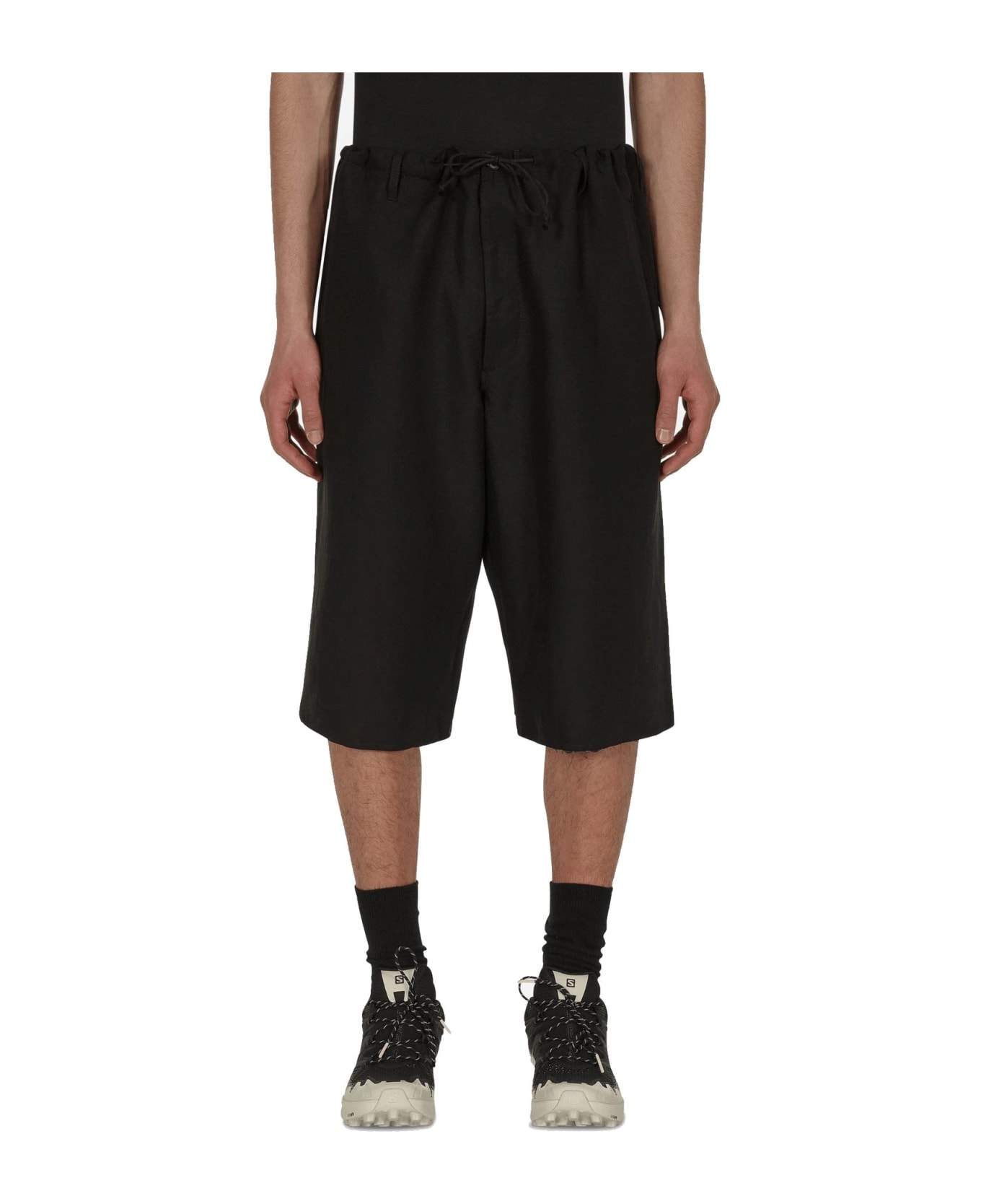 Maison Margiela Blend Linen Bermuda Shorts - Black