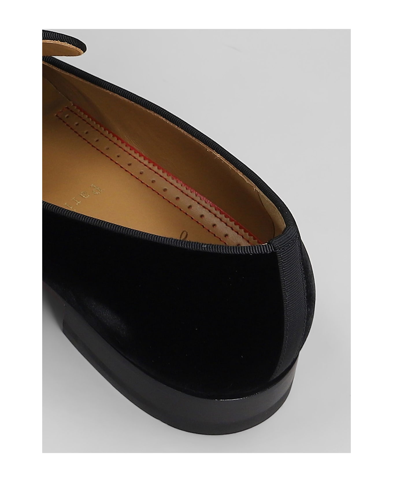 Christian Louboutin Dandelion Loafers In Black Velvet - black