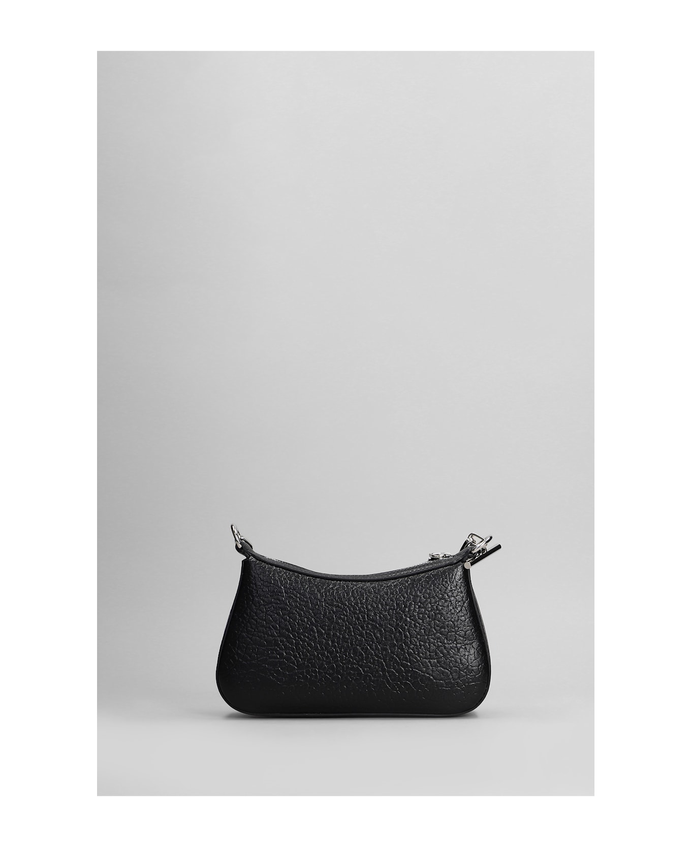 Alexander McQueen T Bar Mini Pouch Shoulder Bag In Black Leather - Black/silver