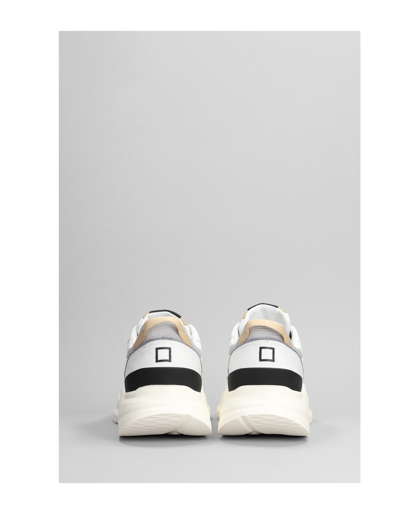 D.A.T.E. Fuga Sneakers In White Leather And Fabric - white スニーカー