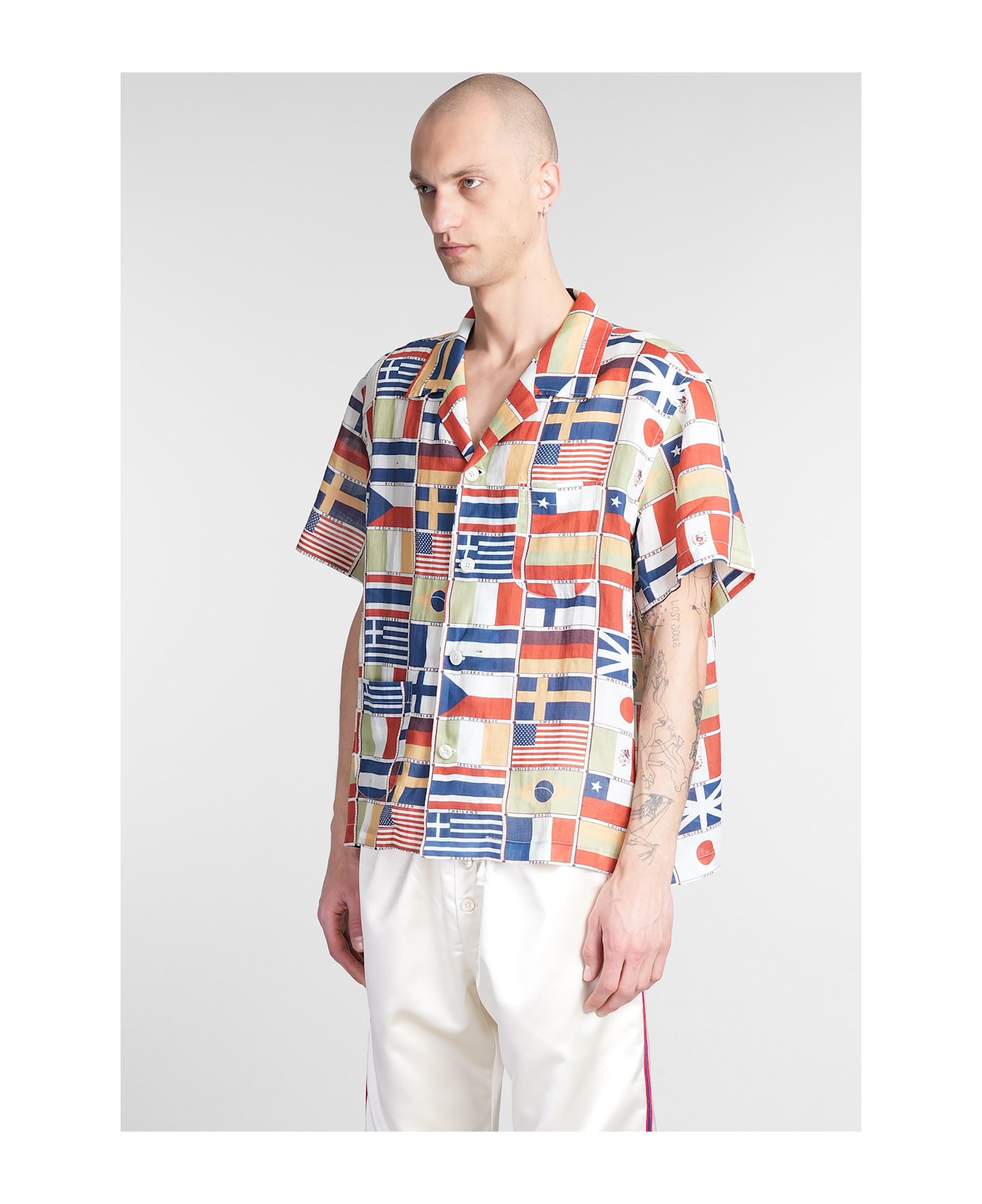 Bode Shirt In Multicolor Linen - multicolor