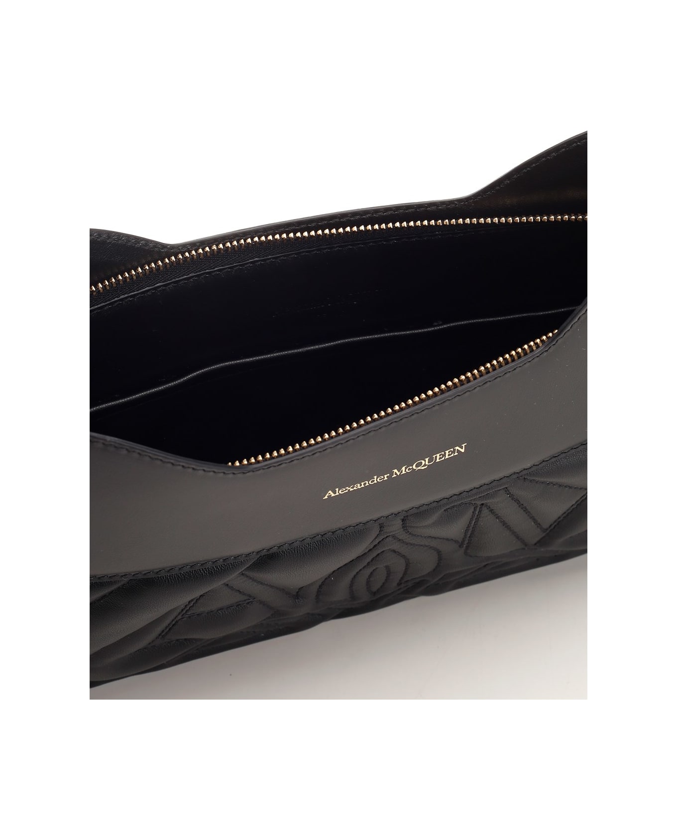 Alexander McQueen The Bow Leather Clutch - black