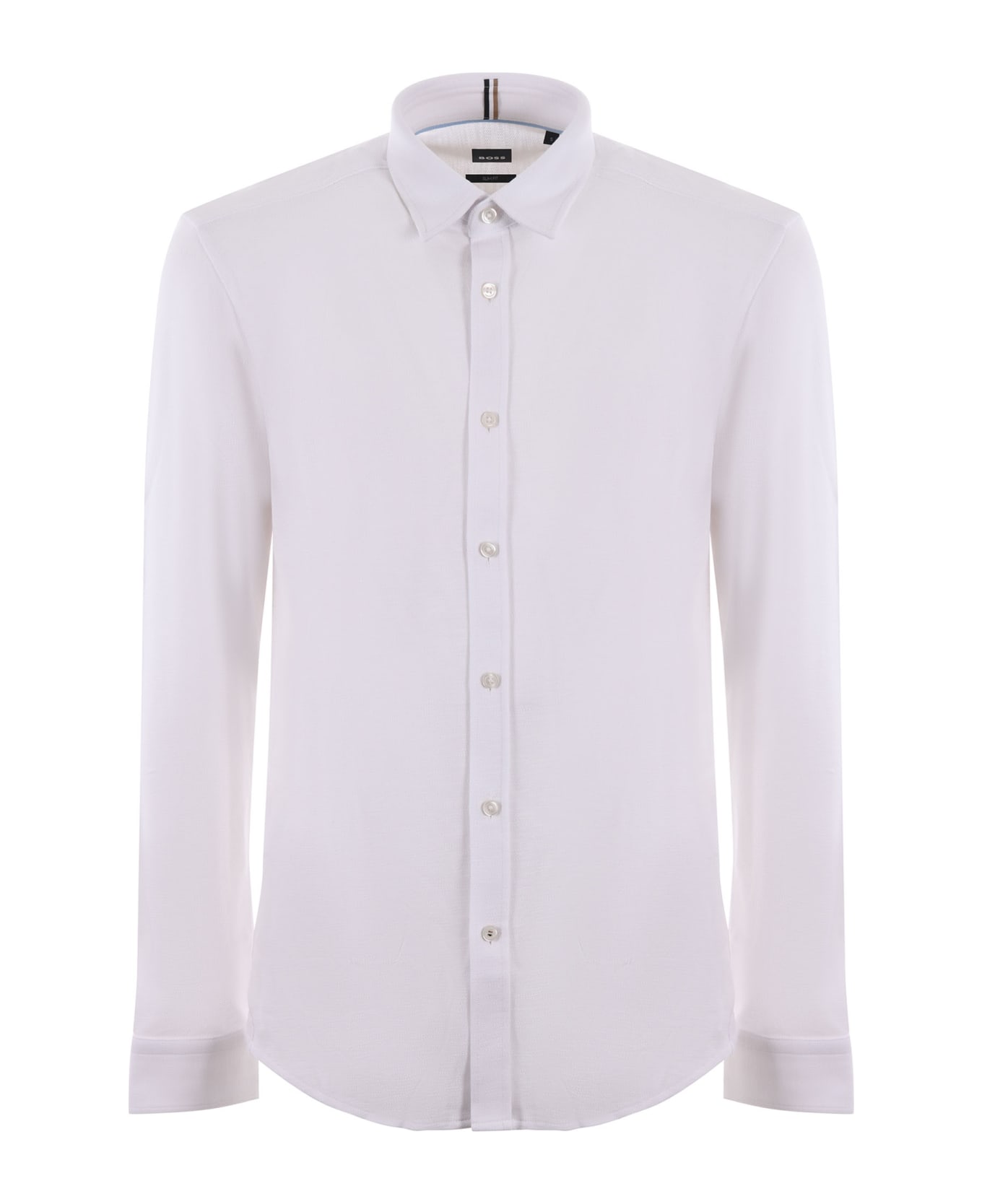 Hugo Boss Boss Shirt In Jersey - Bianco