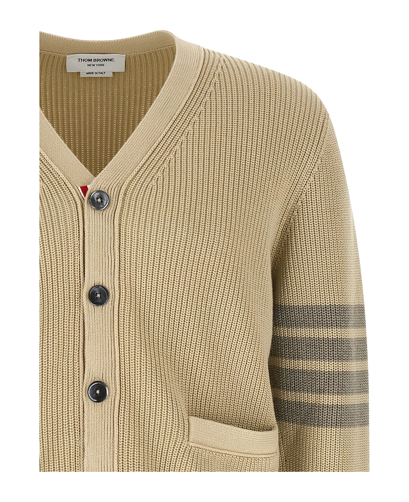 Thom Browne 'garment Dye' Cardigan - Beige