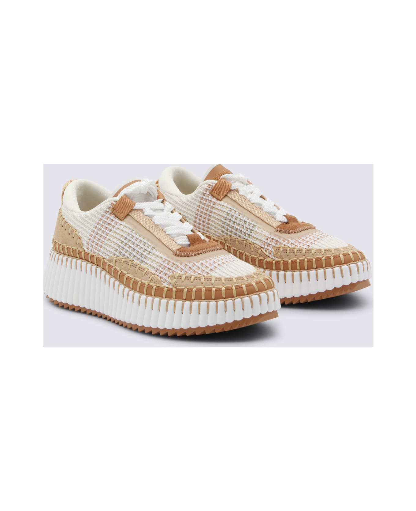 Chloé Cinnamon Brown Sneakers - Beige