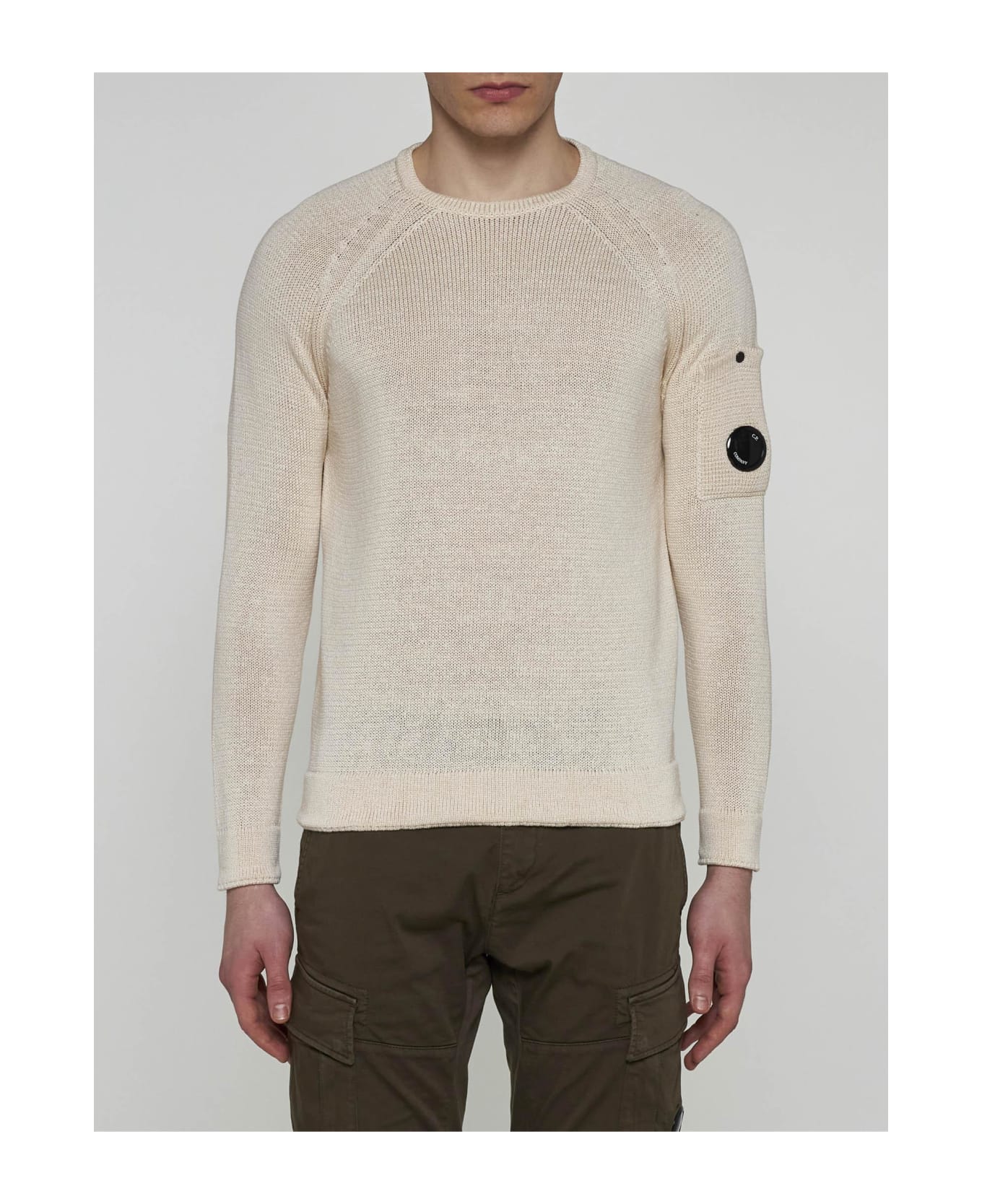 C.P. Company Cotton Sweater - PISTACHIO SHELL