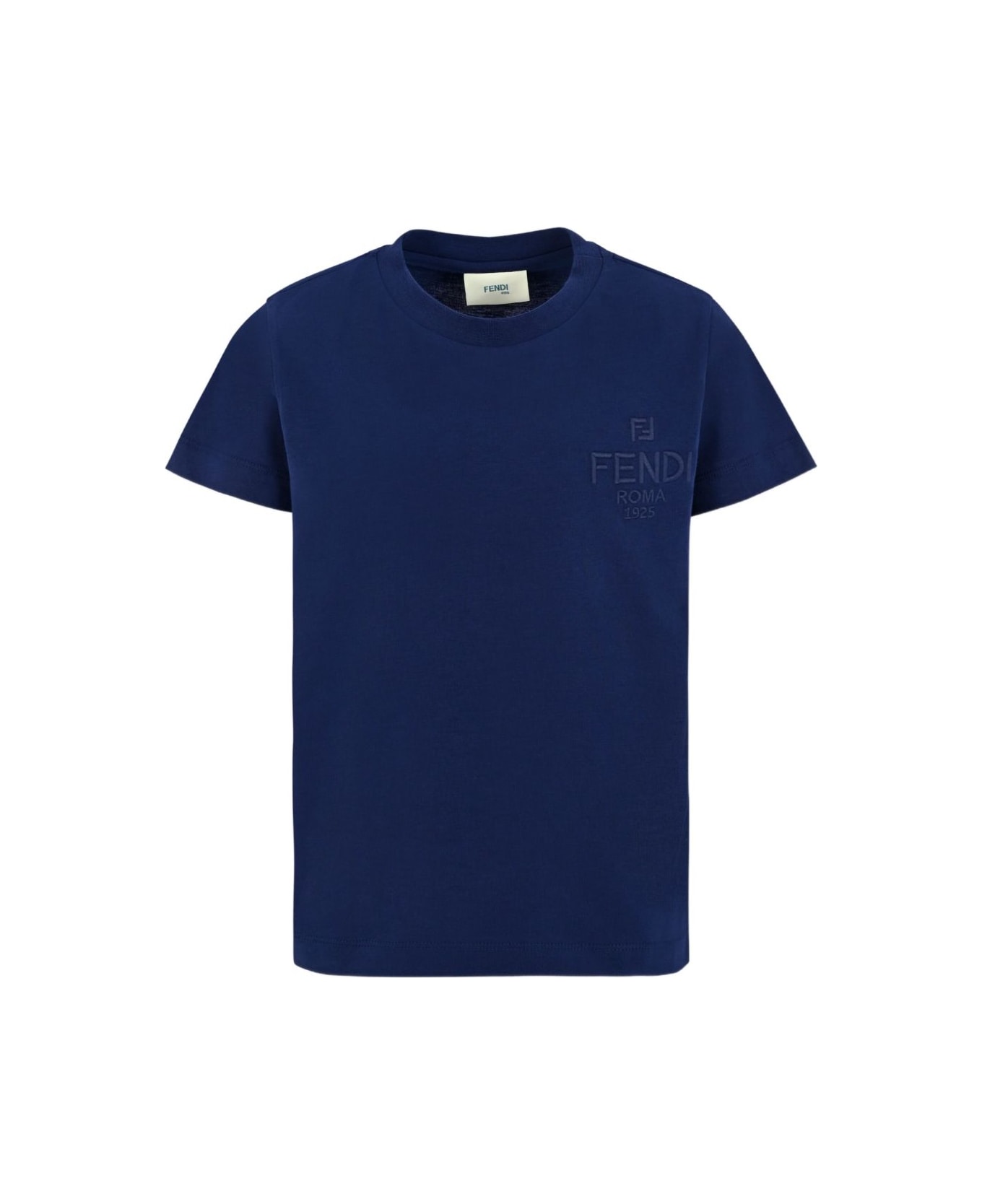 Fendi Kids T-shirt With Logo - Blue