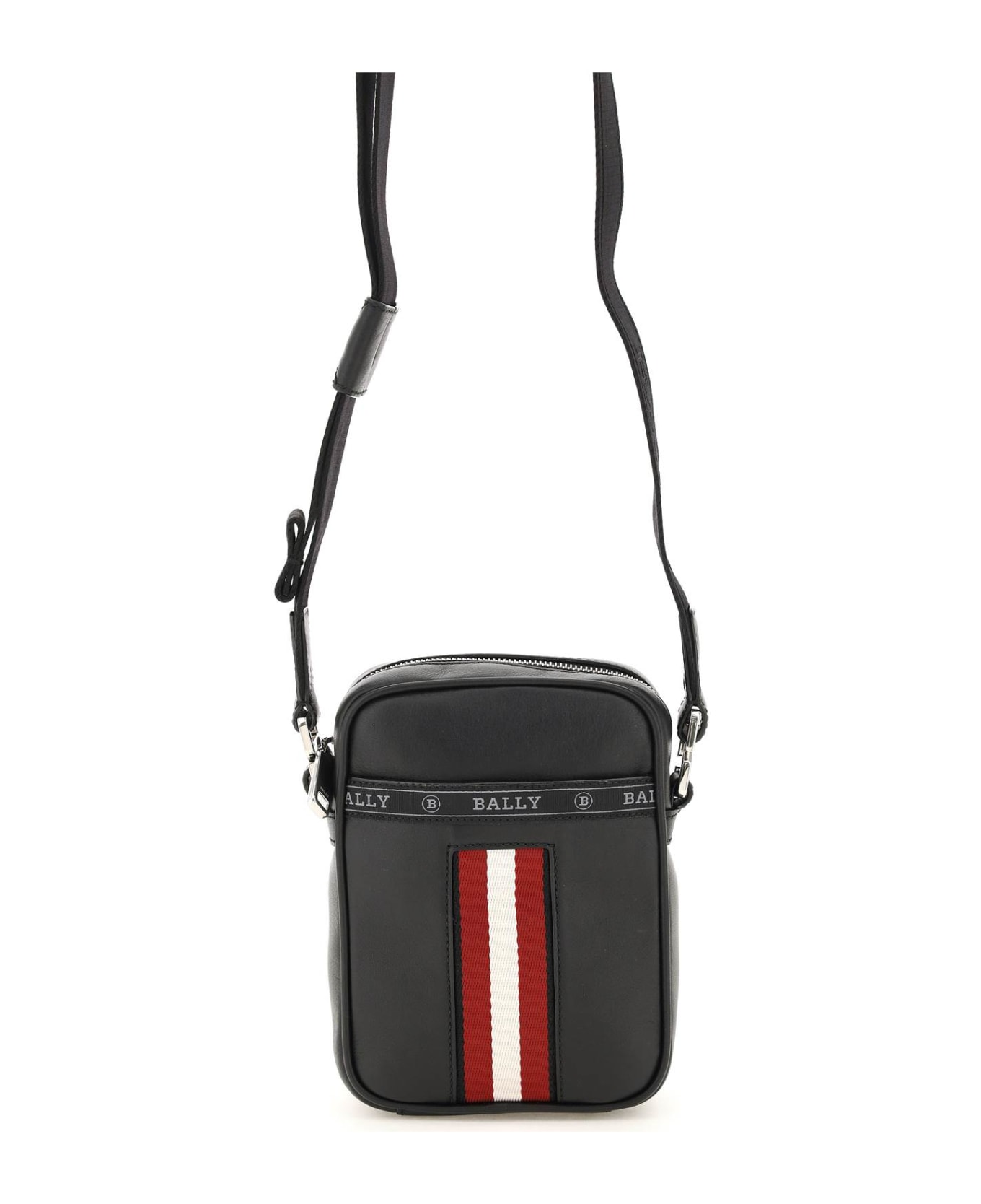 Bally Heyot Leather Crossbody Bag - BLACK (Black)