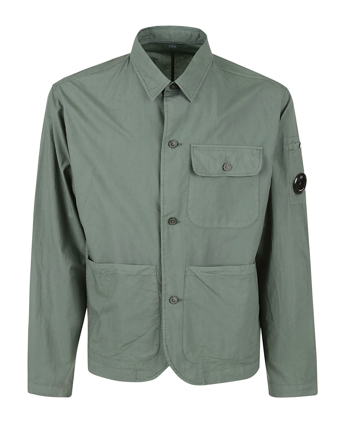 C.P. Company Popeline Long-sleeved Shirt - Green