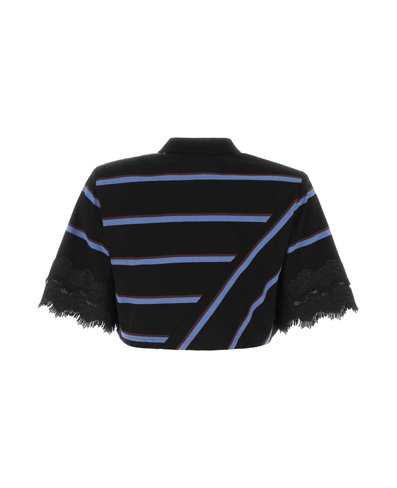 Koché Embroidered Cotton Polo Shirt - Blue