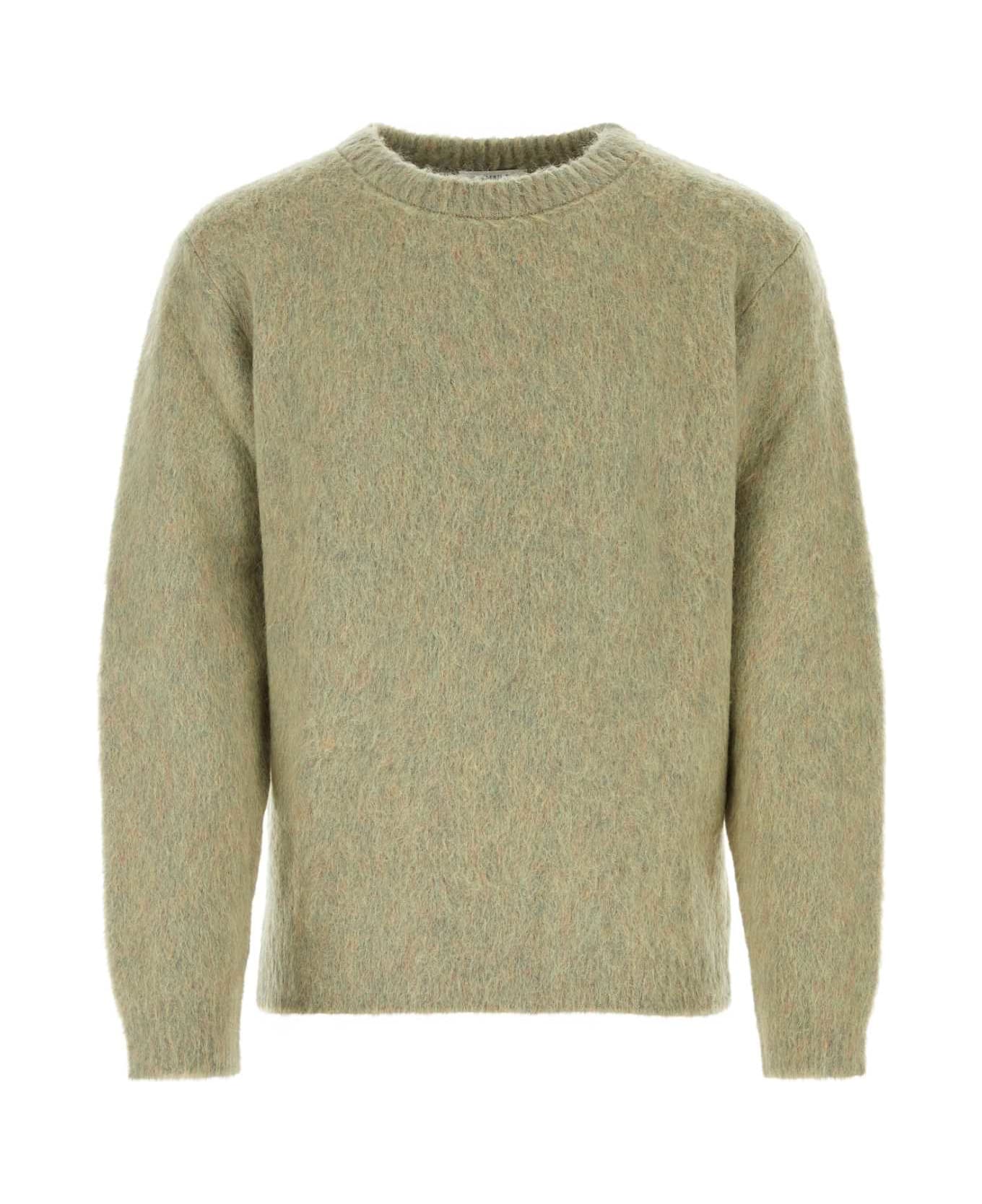 Lemaire Sage Green Stretch Mohair Blend Sweater - MEADOWMELANGE