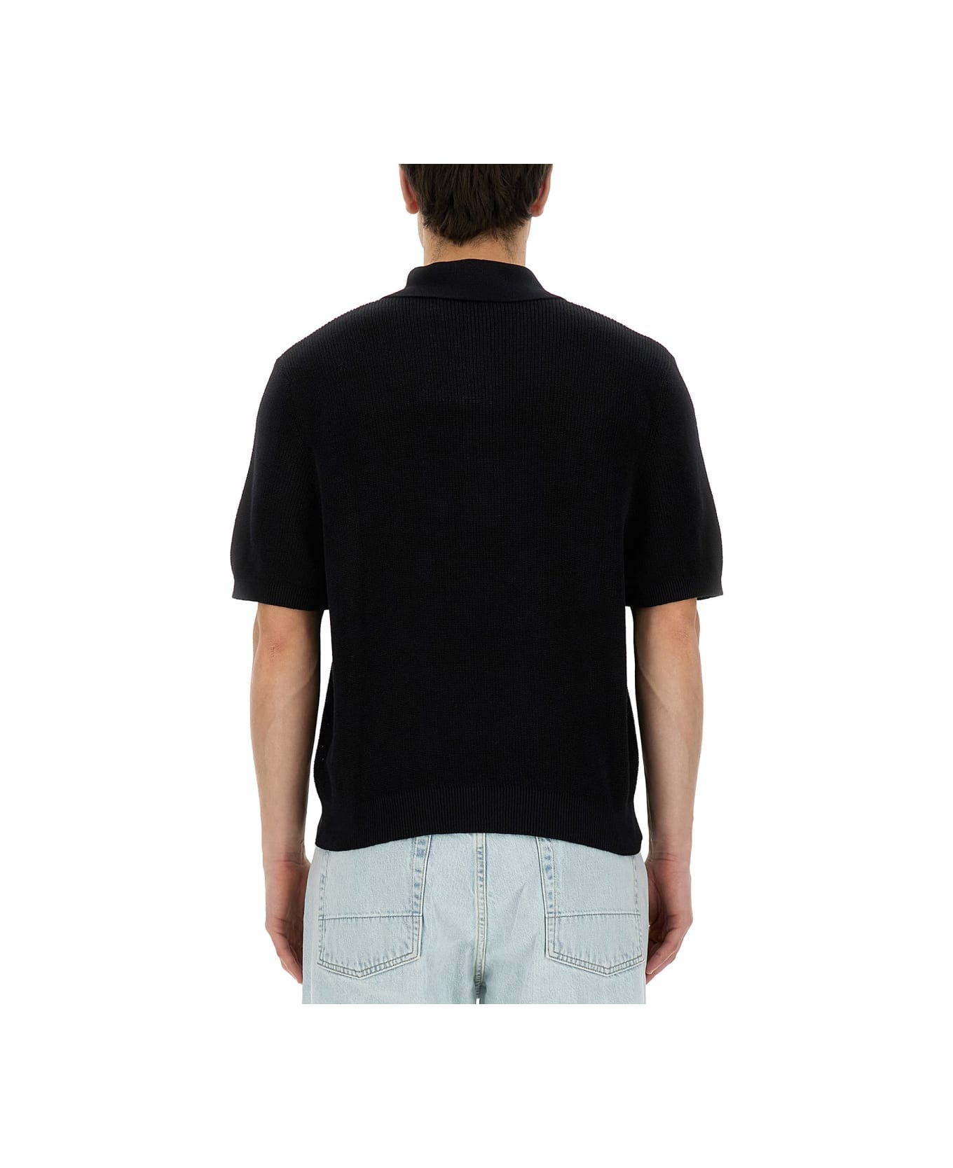 Our Legacy Regular Fit Polo Shirt - BLACK