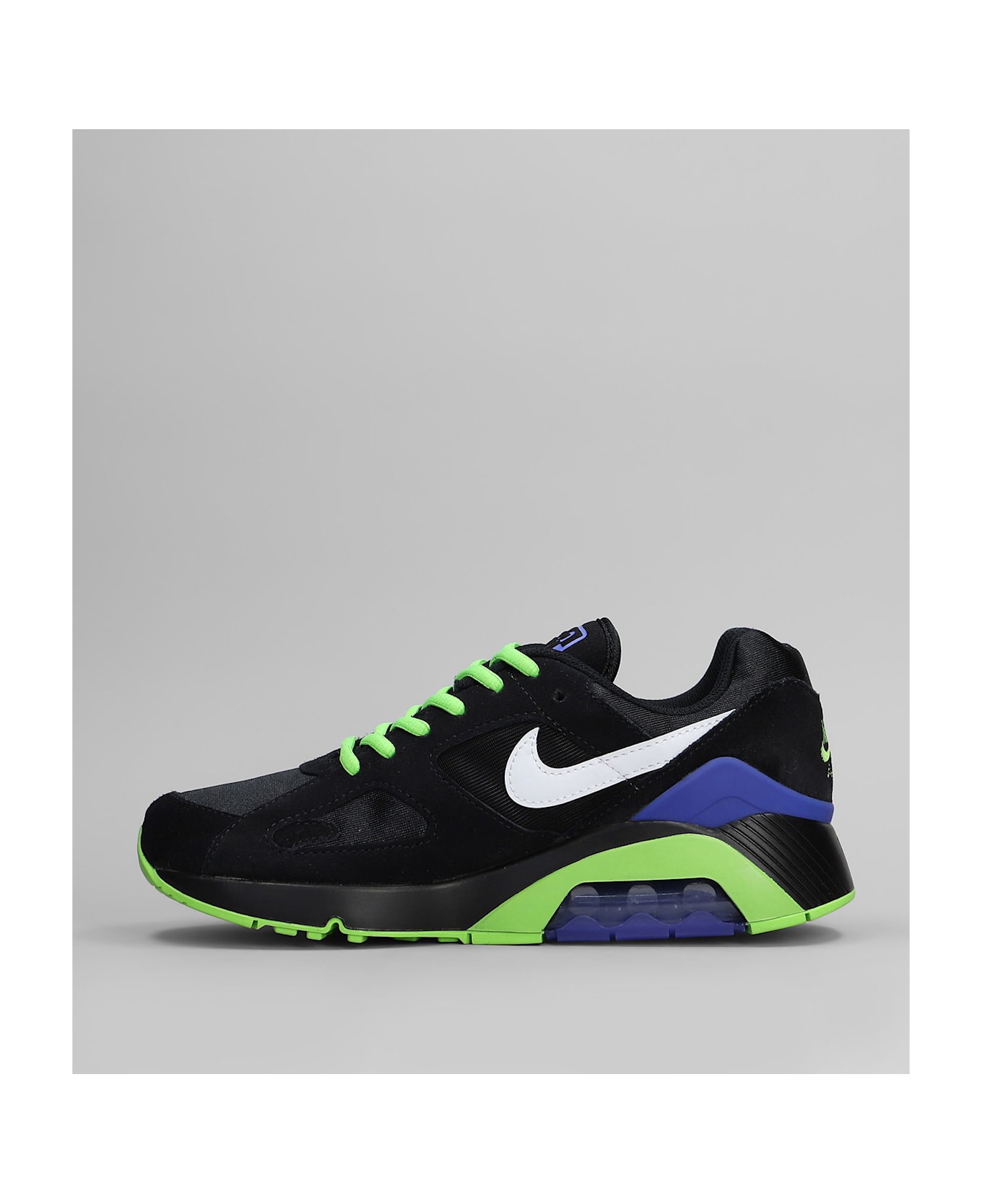 Nike Air 180 Qs Sneakers In Black Suede And Fabric - black