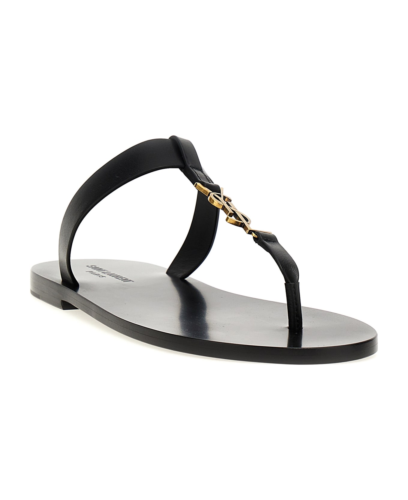 Saint Laurent 'cassandre' Sandals - Black  