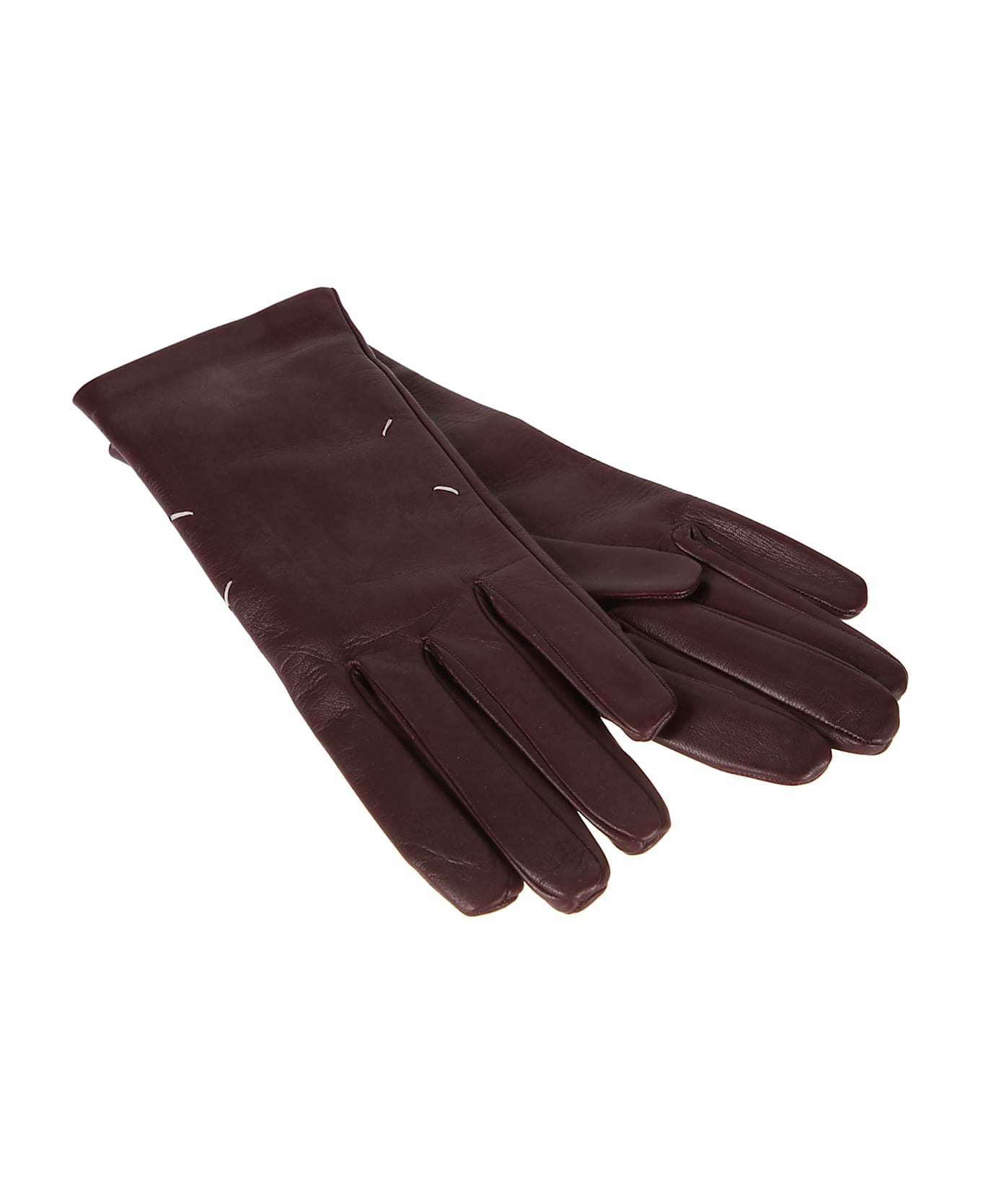Maison Margiela Leather Gloves - Purple