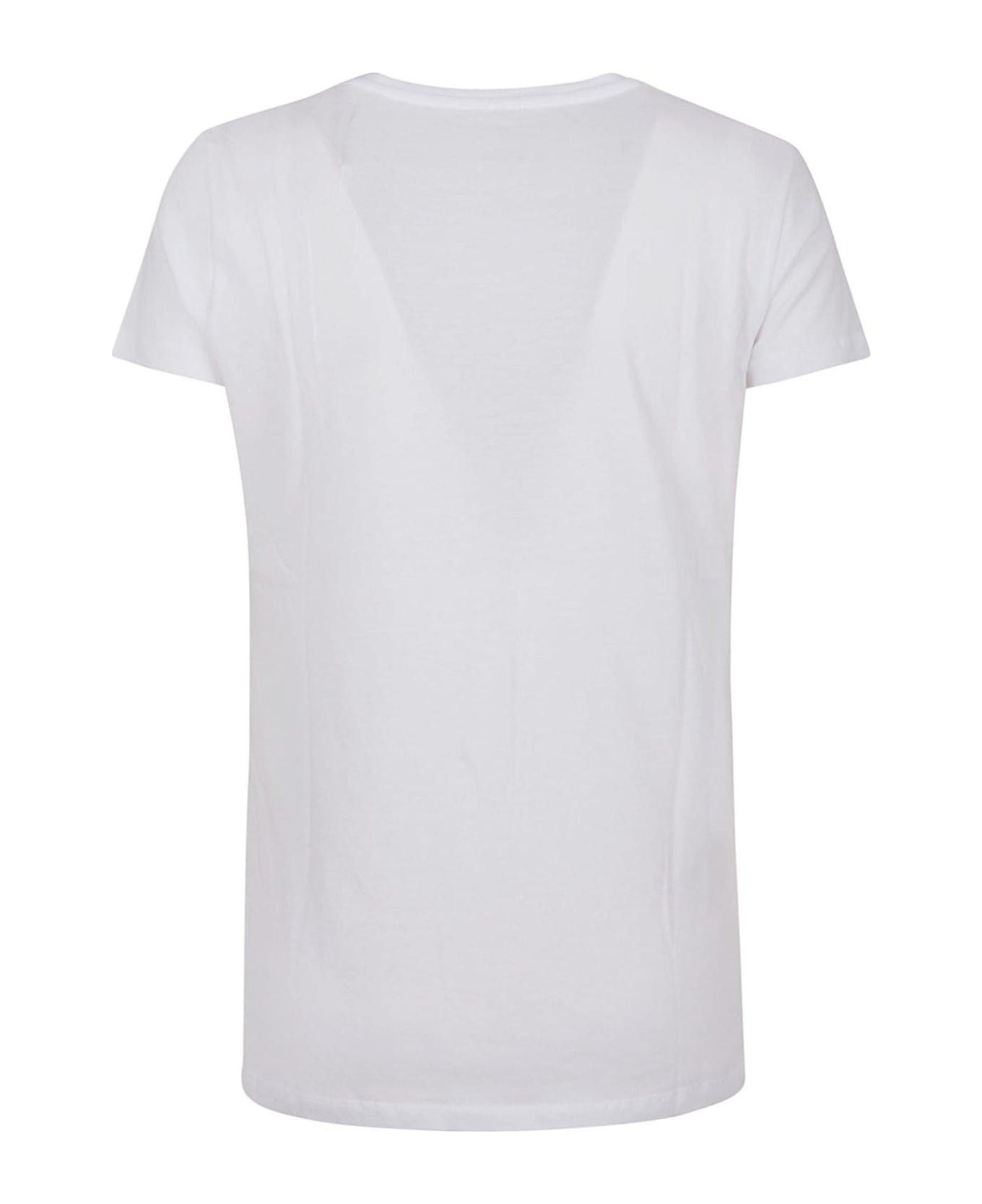 Majestic Filatures Round-neck Slim Fit T-shirt - White