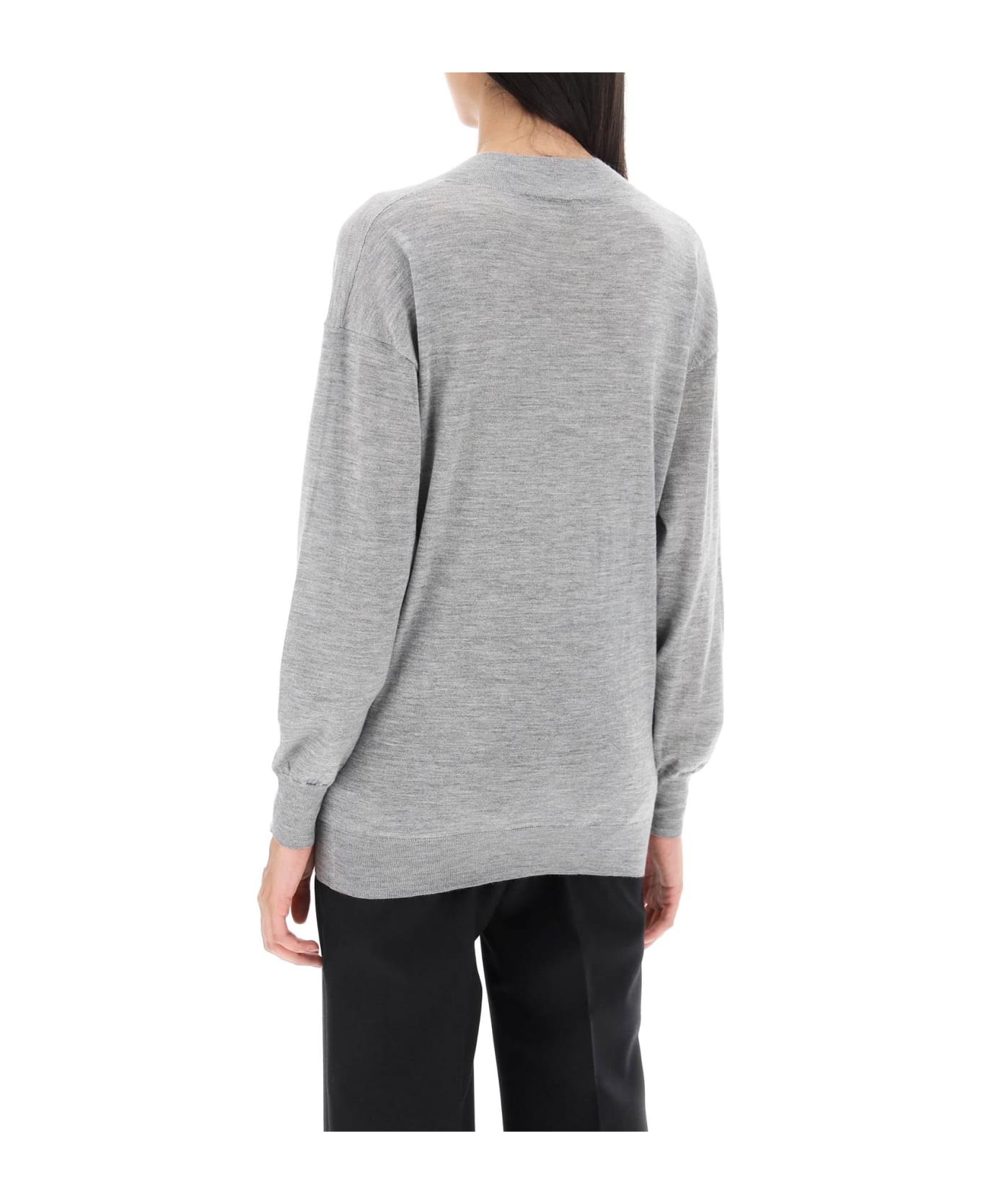 Tom Ford Sweater In Cashmere And Silk - GREY MELANGE (Grey)