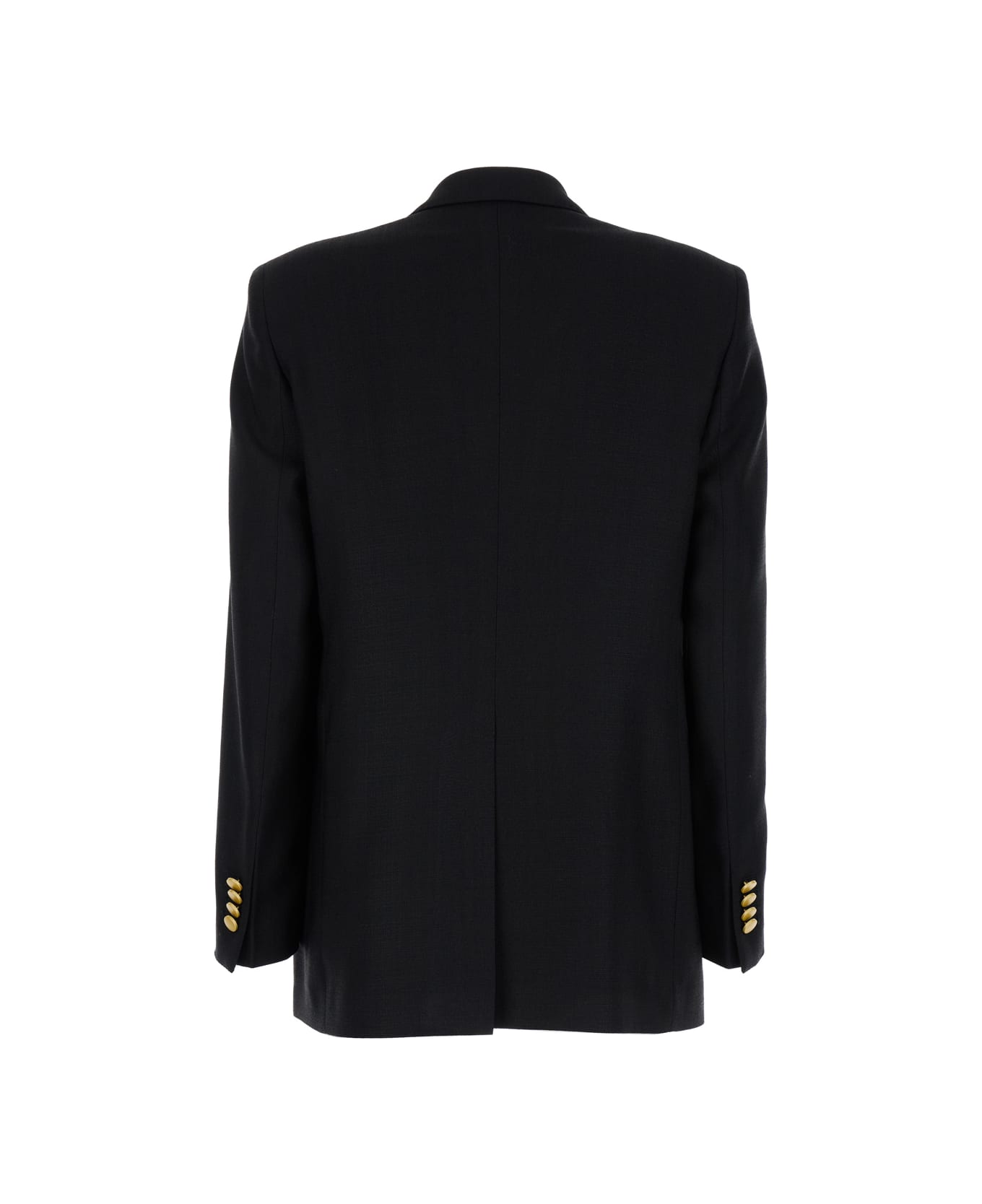 Tagliatore Black Double-breasted Blazer With Gold-tone Buttons In Viscose Blend Woman - Black