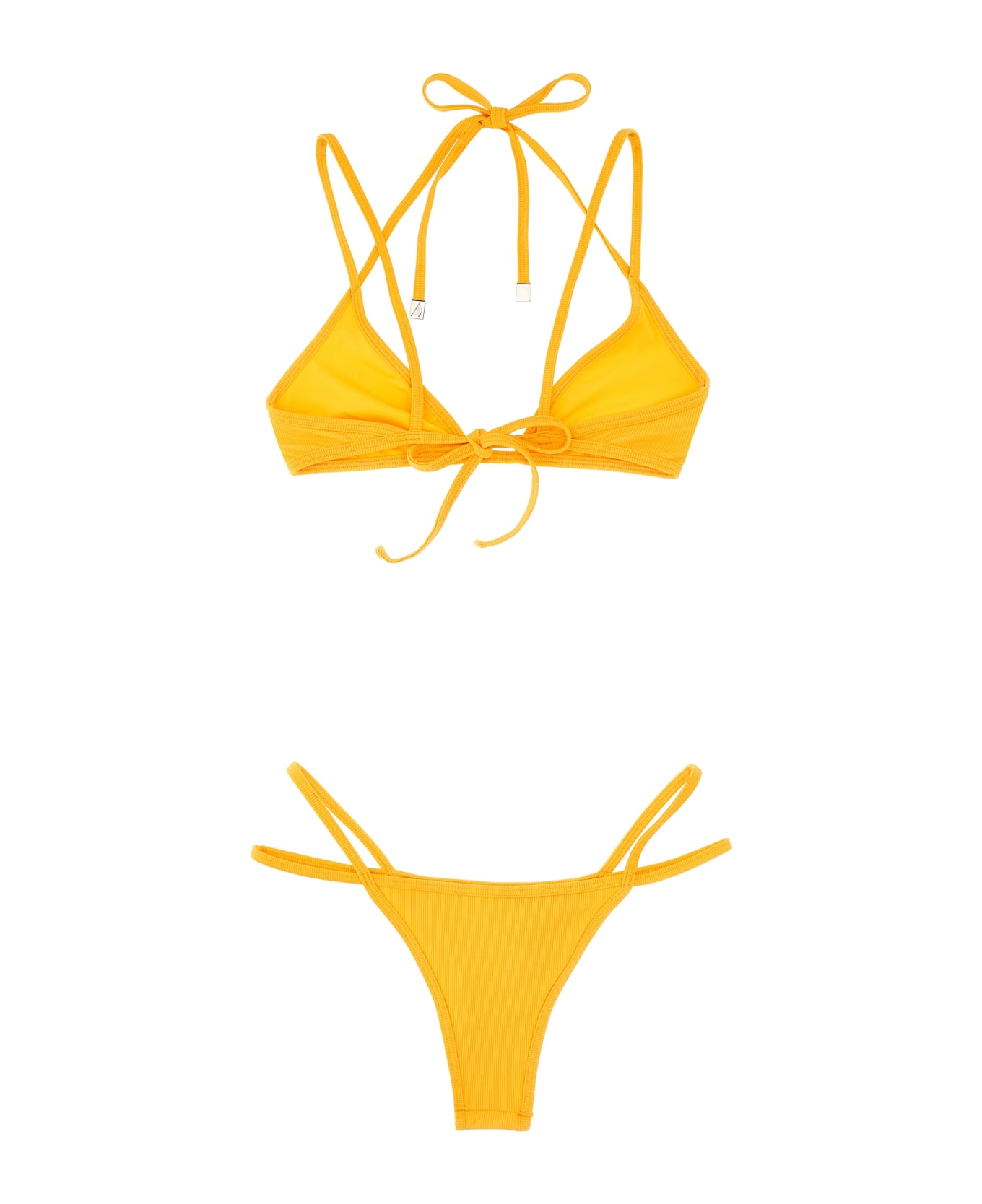 The Attico Ribbed Bikini - Yellow