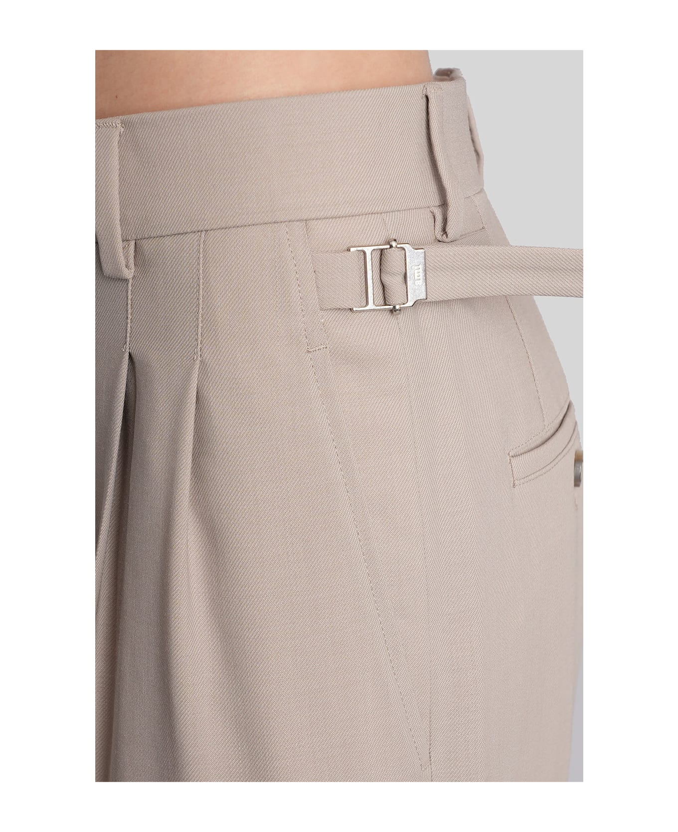 Ami Alexandre Mattiussi Pants In Beige Wool - beige