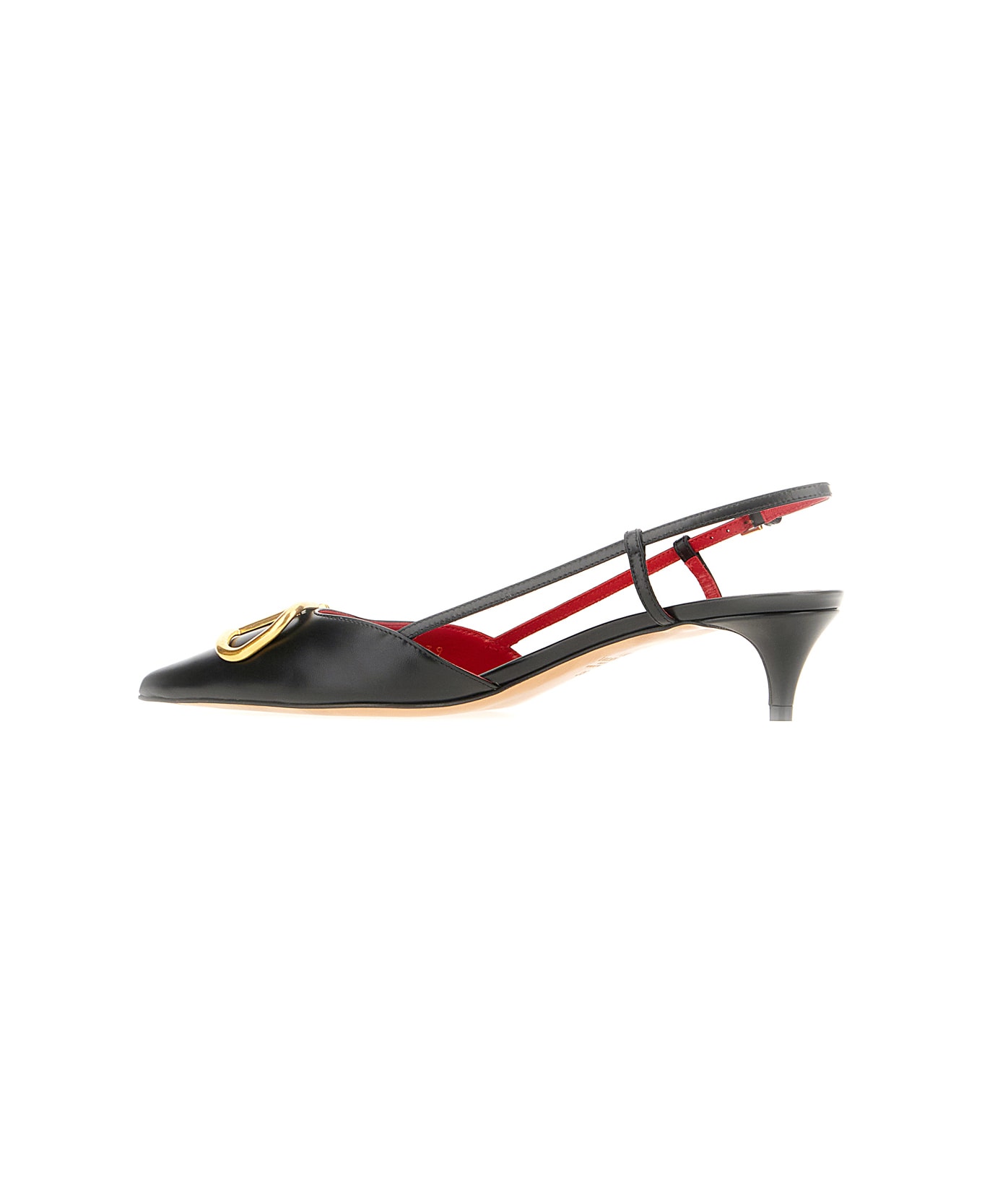 Valentino Garavani Black Leather Pumps - Nero