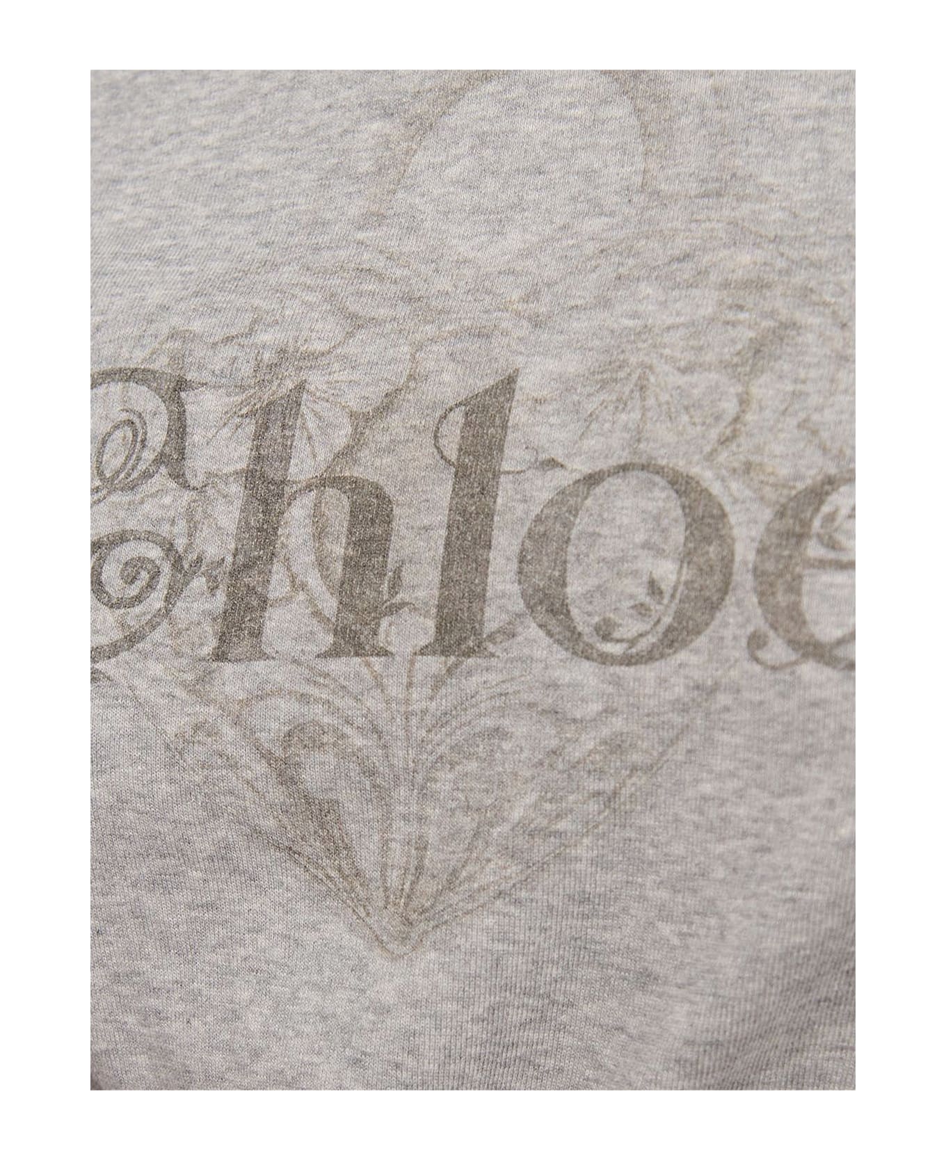 Chloé Cotton T-shirt - Naturalgrey