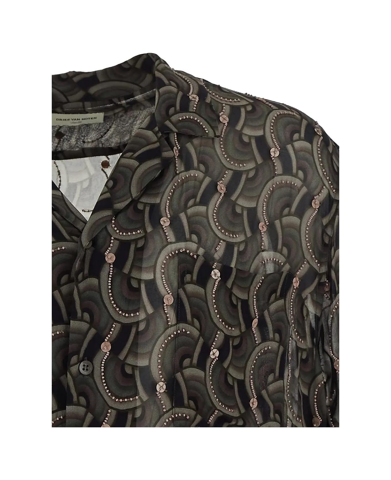 Dries Van Noten Carltone Embroidered Shirt - BLACK シャツ