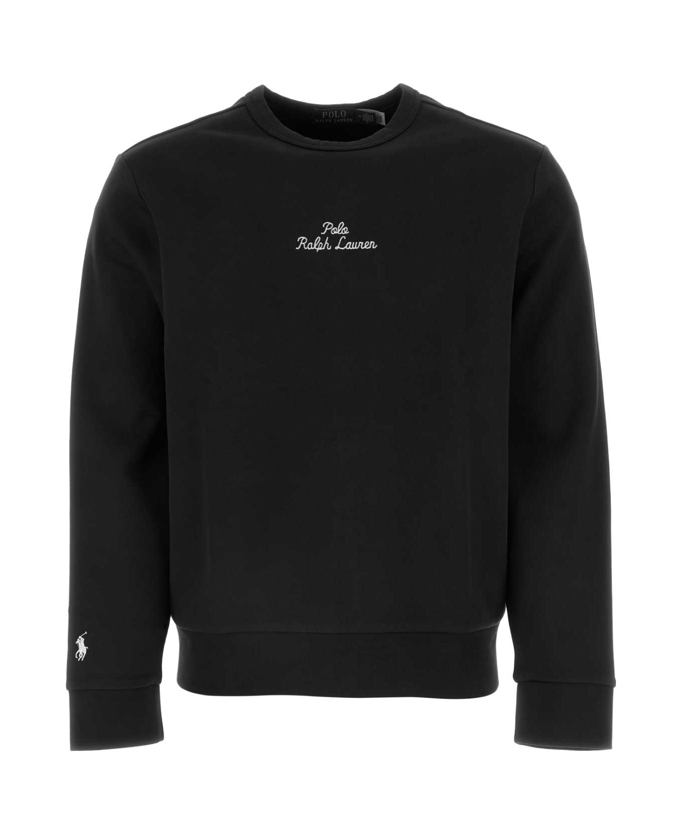 Polo Ralph Lauren Black Cotton Blend Sweatshirt - AVIATORNAVY