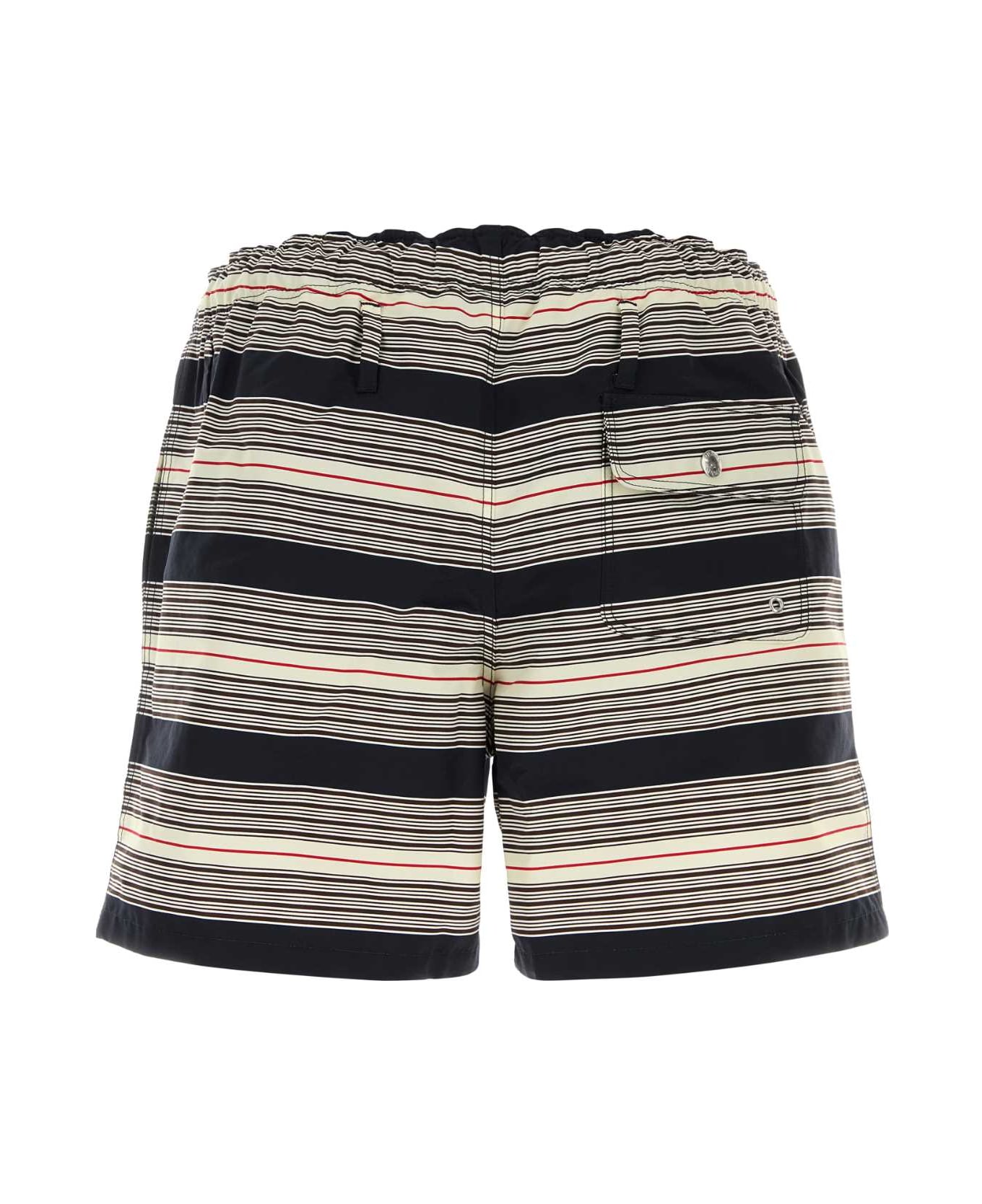 Prada Embroidered Nylon Swimming Shorts - BLU