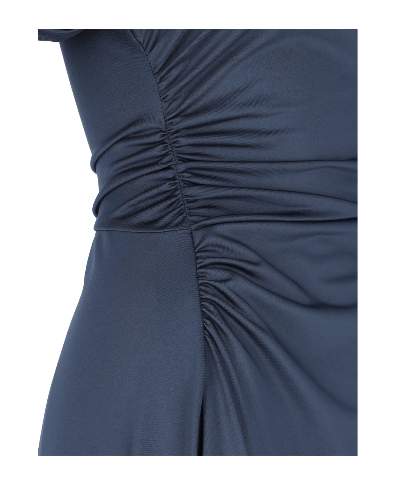 Victoria Beckham Round-neck Midi Dress - Blue