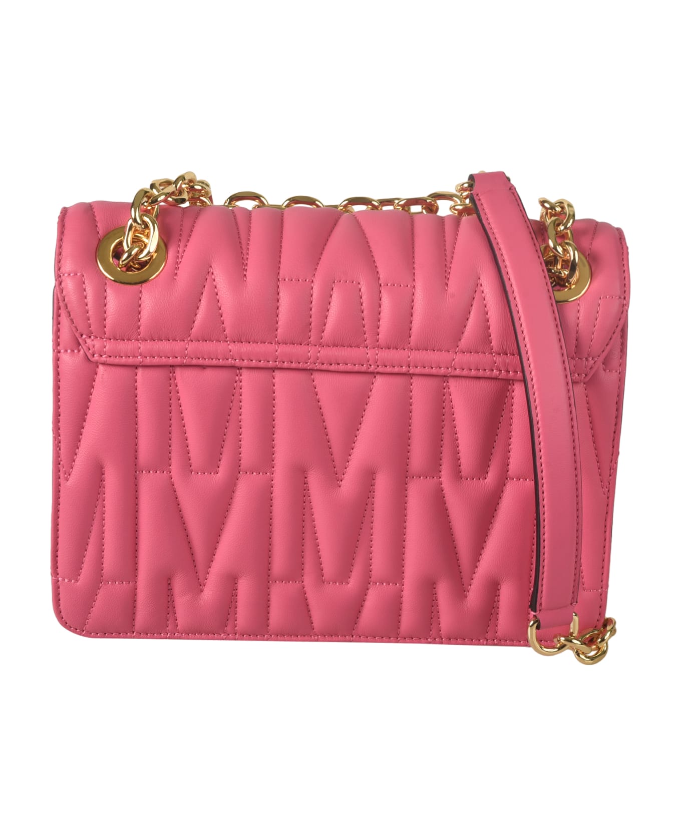 Moschino Logo Quilted Chain Shoulder Bag - 0199