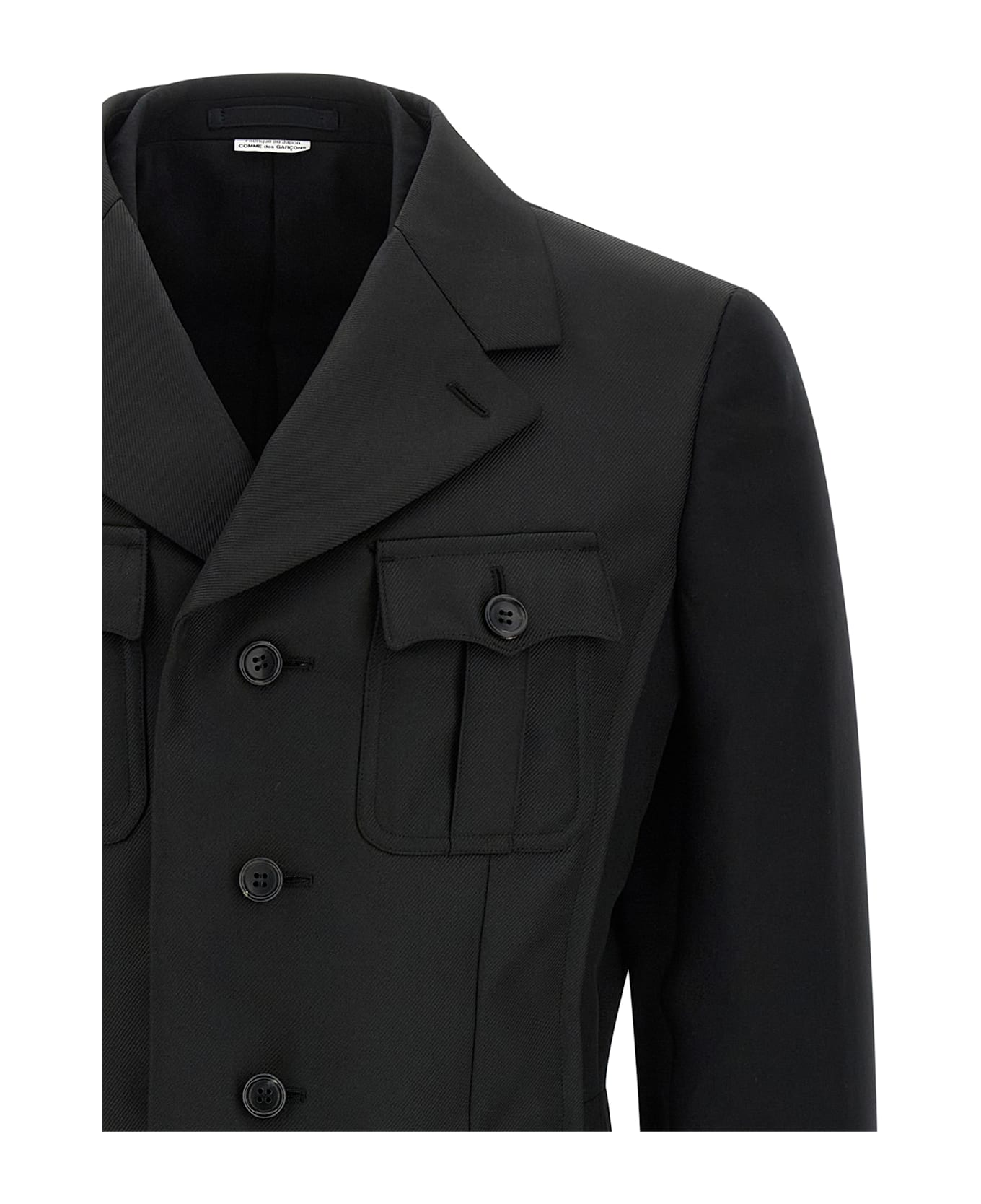 Comme Des Garçons Homme Plus Double Layer Blazer Jacket - Black  