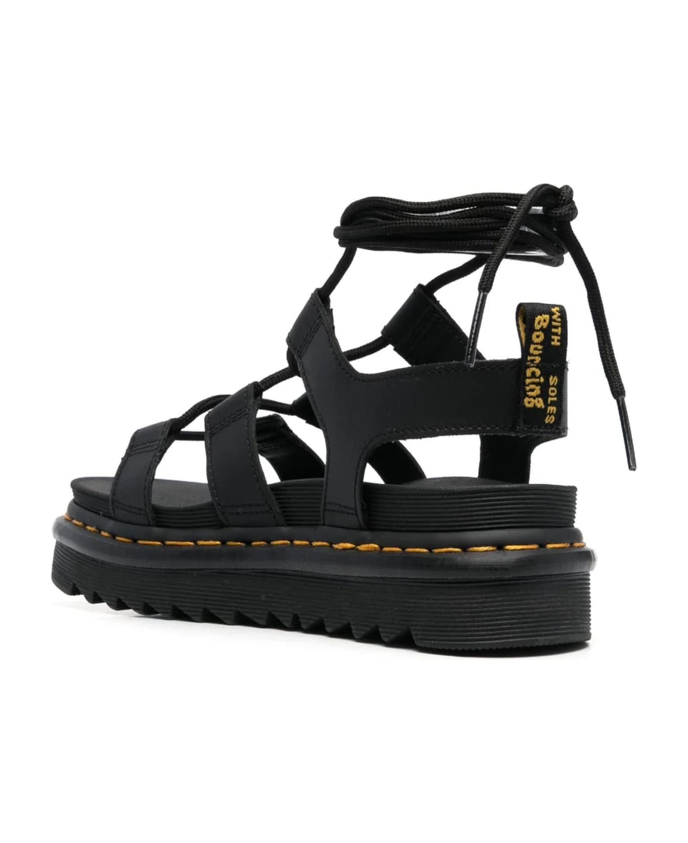 Dr. Martens Black Leather Nartilla Sandals - Nero