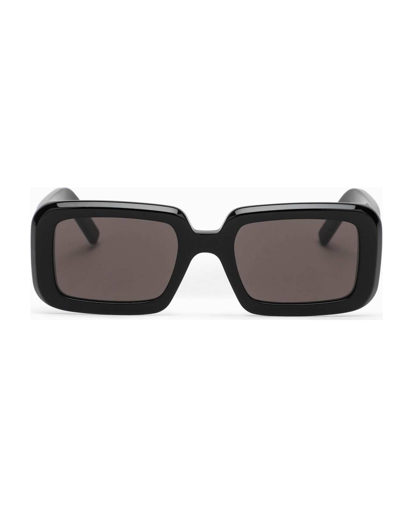 Saint Laurent Eyewear Black Sunglasses With Logo Lettering - Black サングラス