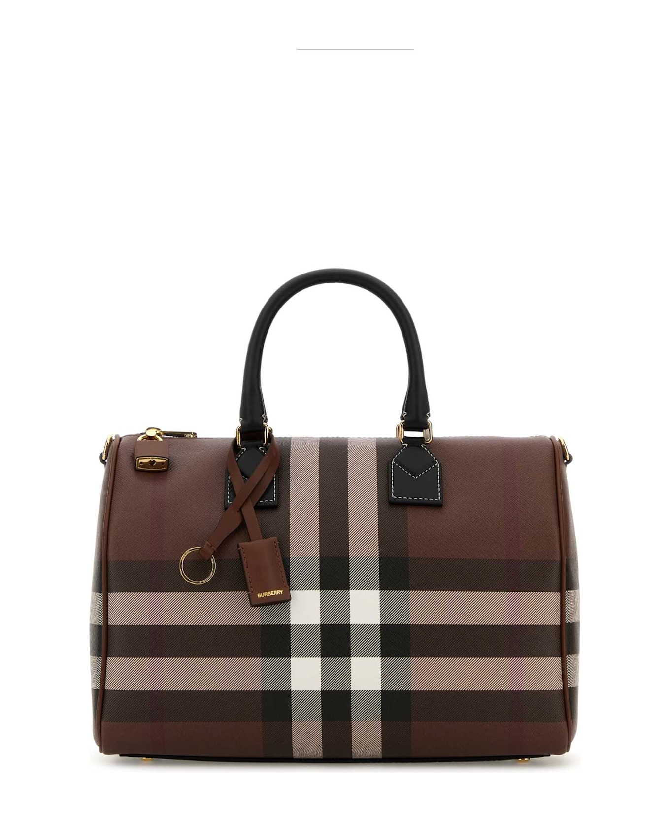 Burberry Printed Canvas Medium Check Handbag - DARKBIRCHBROWN トートバッグ