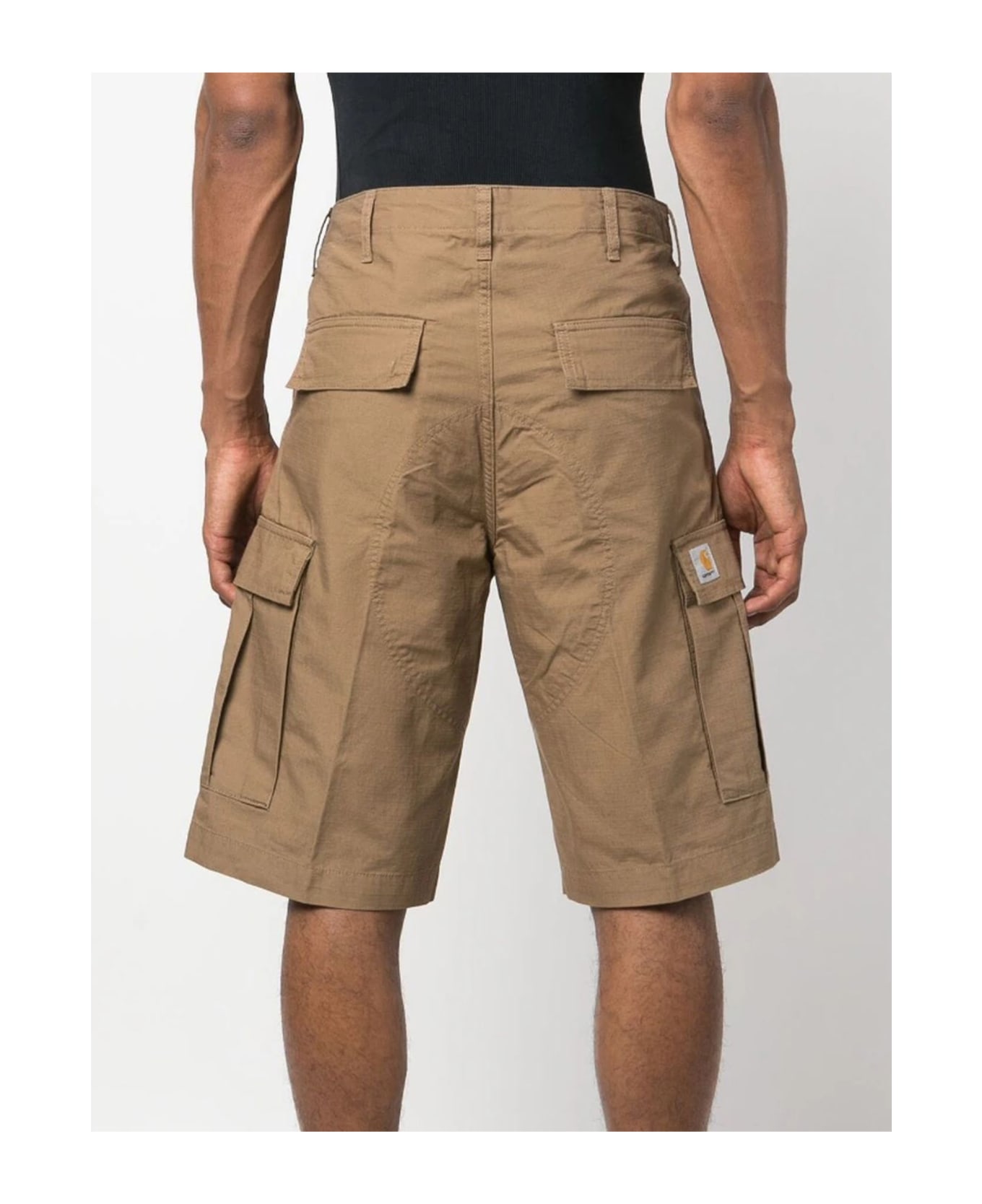Carhartt Light Brown Cotton Cargo Shorts - Neutro