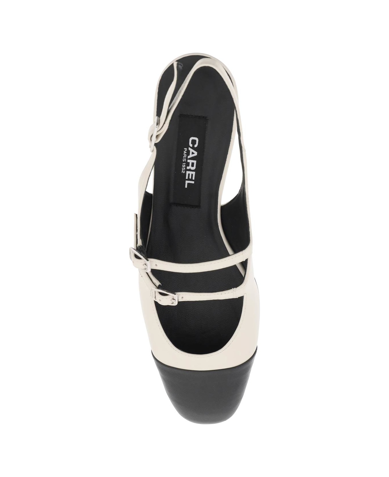 Carel Mary Jane Apricot Del - BEIGE NOIR (Black)