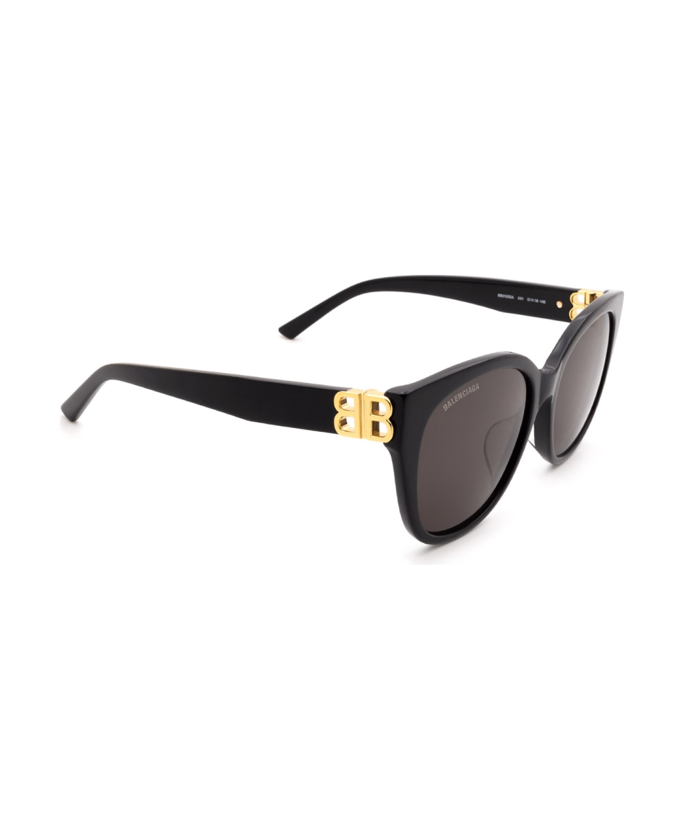 Balenciaga Eyewear Bb0103sa Sunglasses - Black Gold Grey サングラス