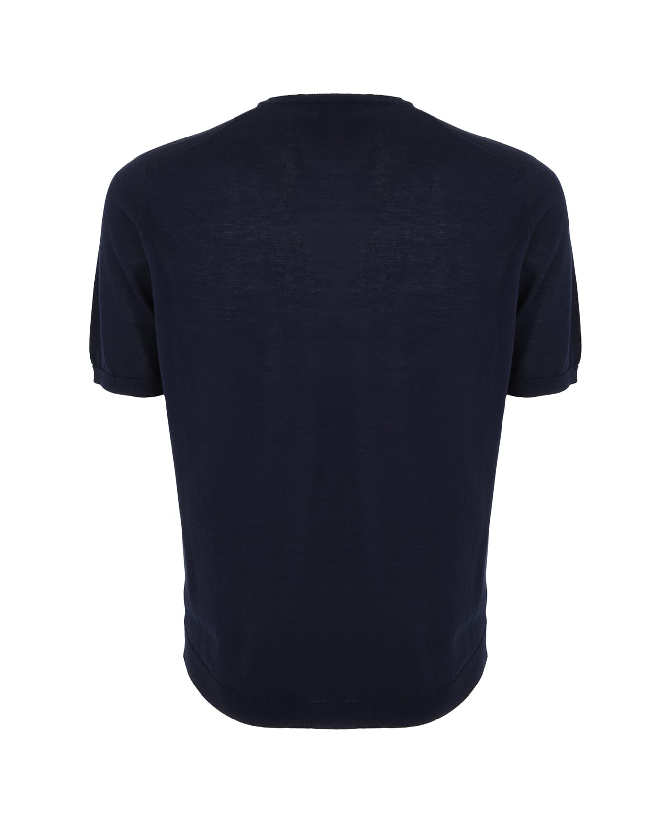 Nuur Short Sleeve Round Neck Pullover - Navy