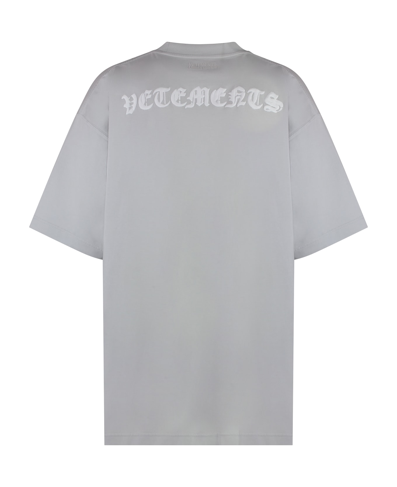 VETEMENTS Reverse Anarchy Cotton T-shirt - grey