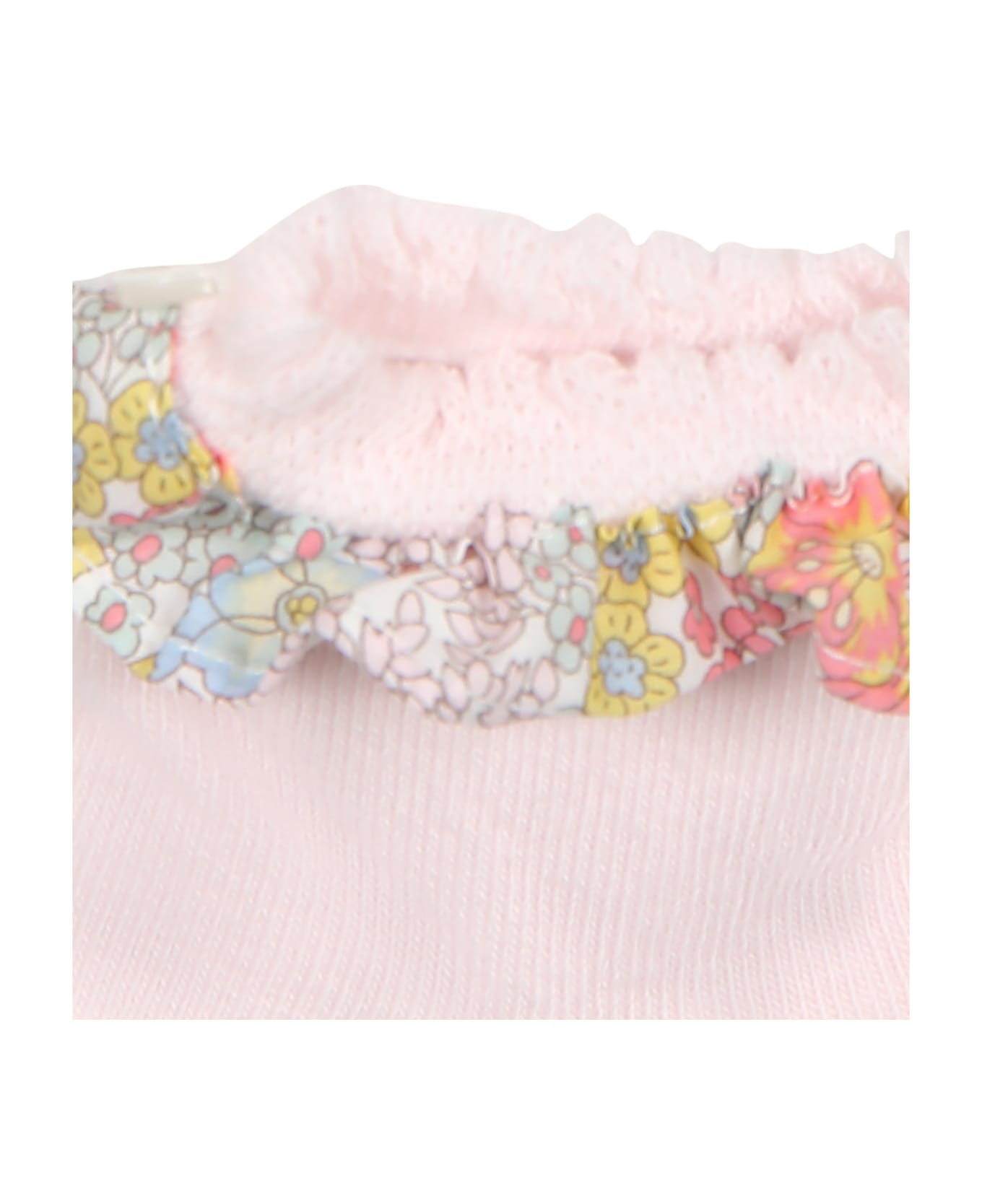 Tartine et Chocolat Pink Socks For Baby Girls With Liberty Fabric - Pink シューズ